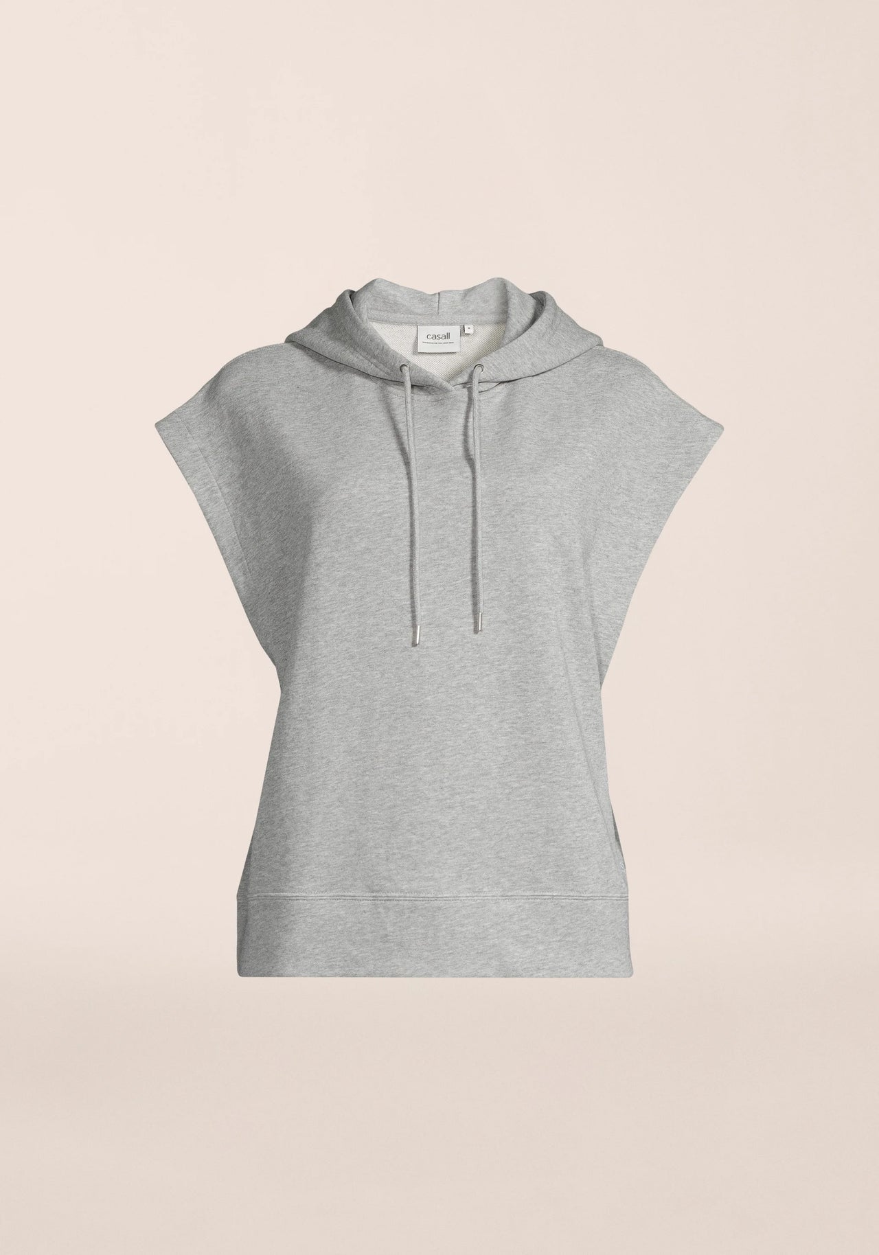 Terry Spring Sleeveless Hoodie - Grey Melange