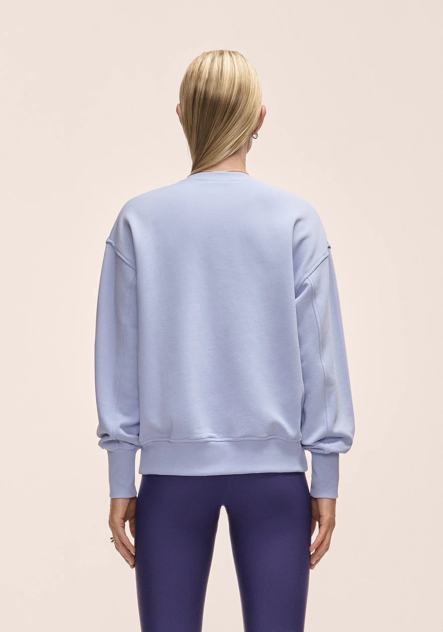 Terry Spring Graphic Crew - Blueberry Mist