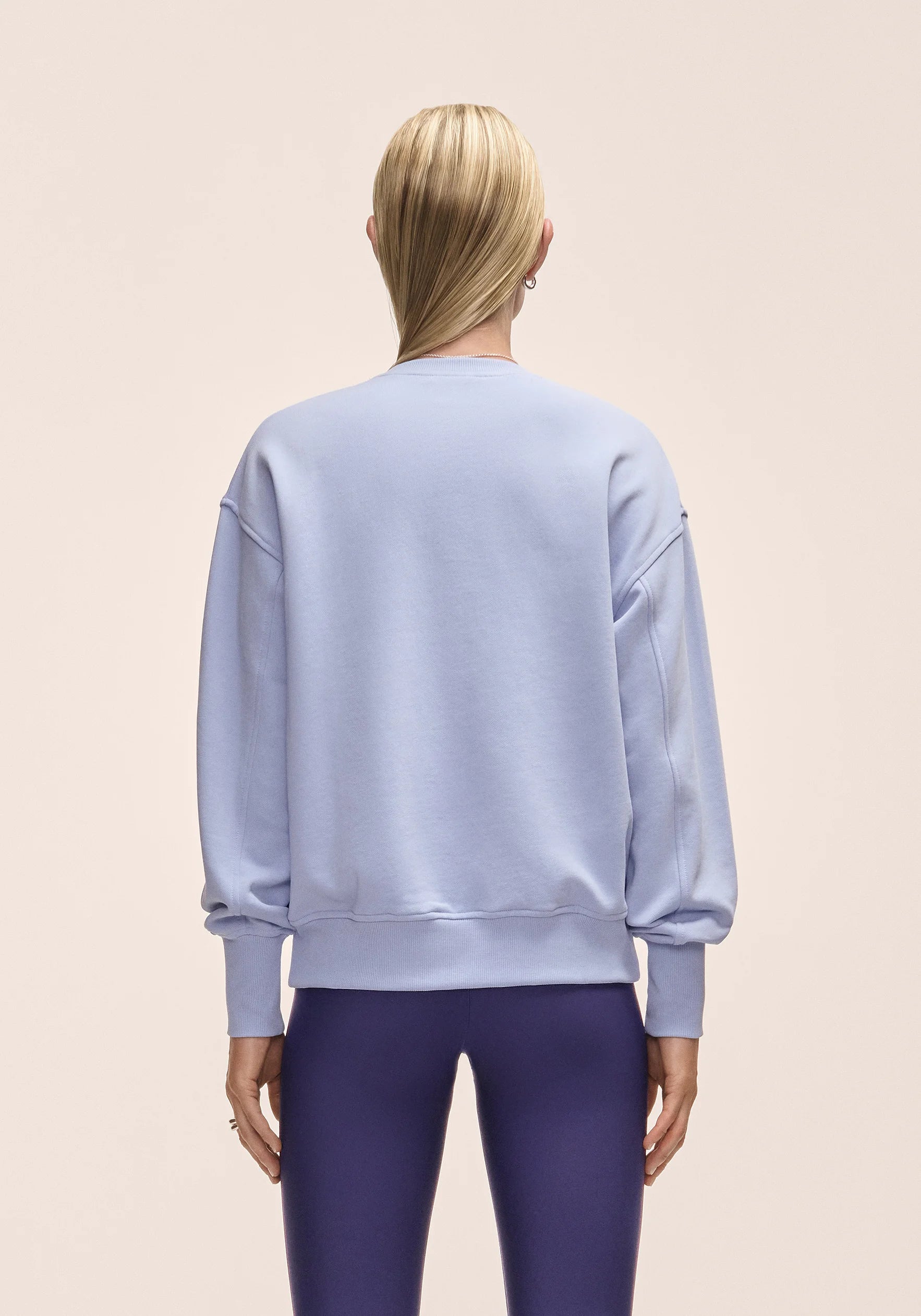Terry Spring Graphic Crew - Blueberry Mist