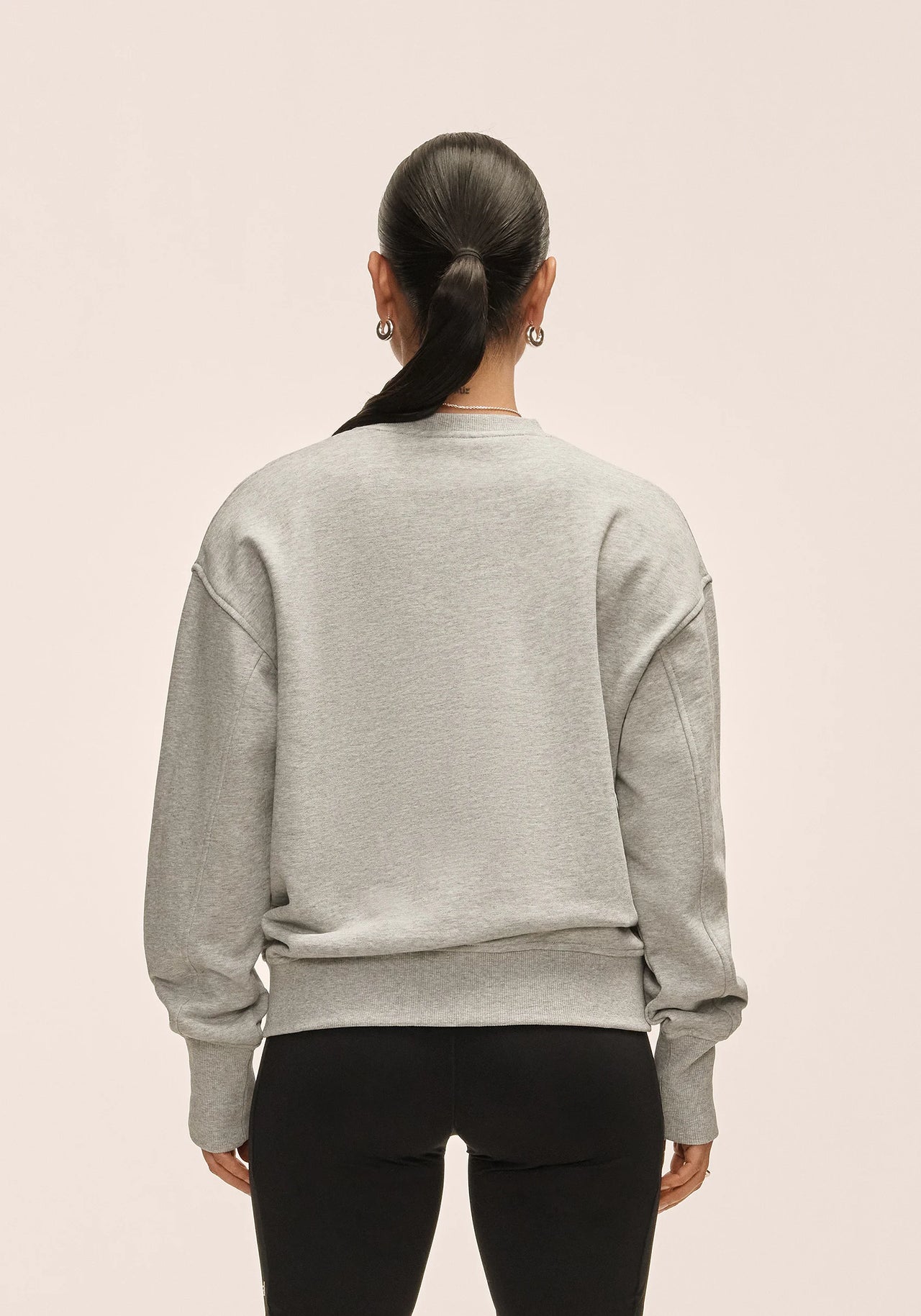 Terry Spring Graphic Crew - Grey Melange
