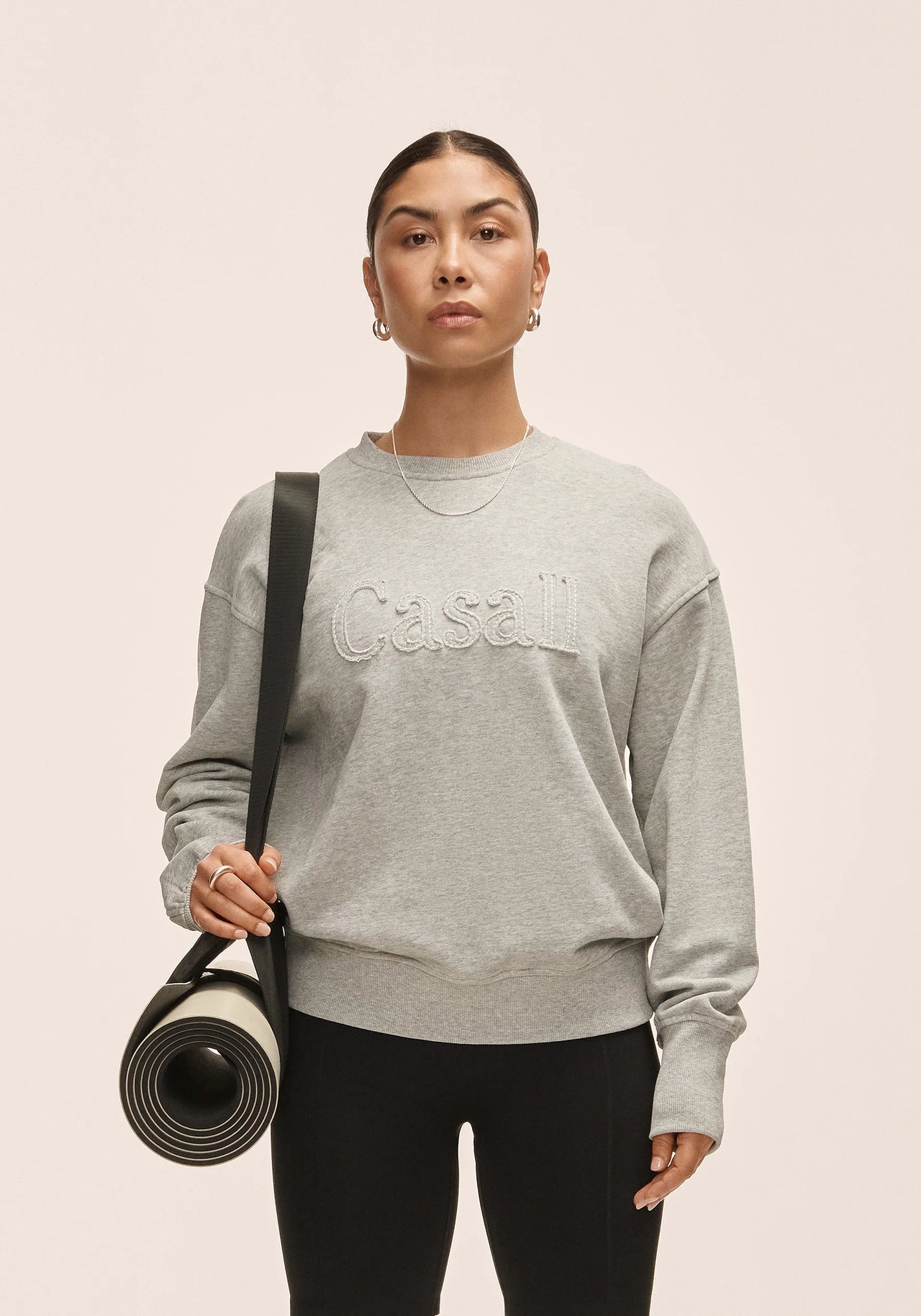 Terry Spring Graphic Crew Grey Melange
