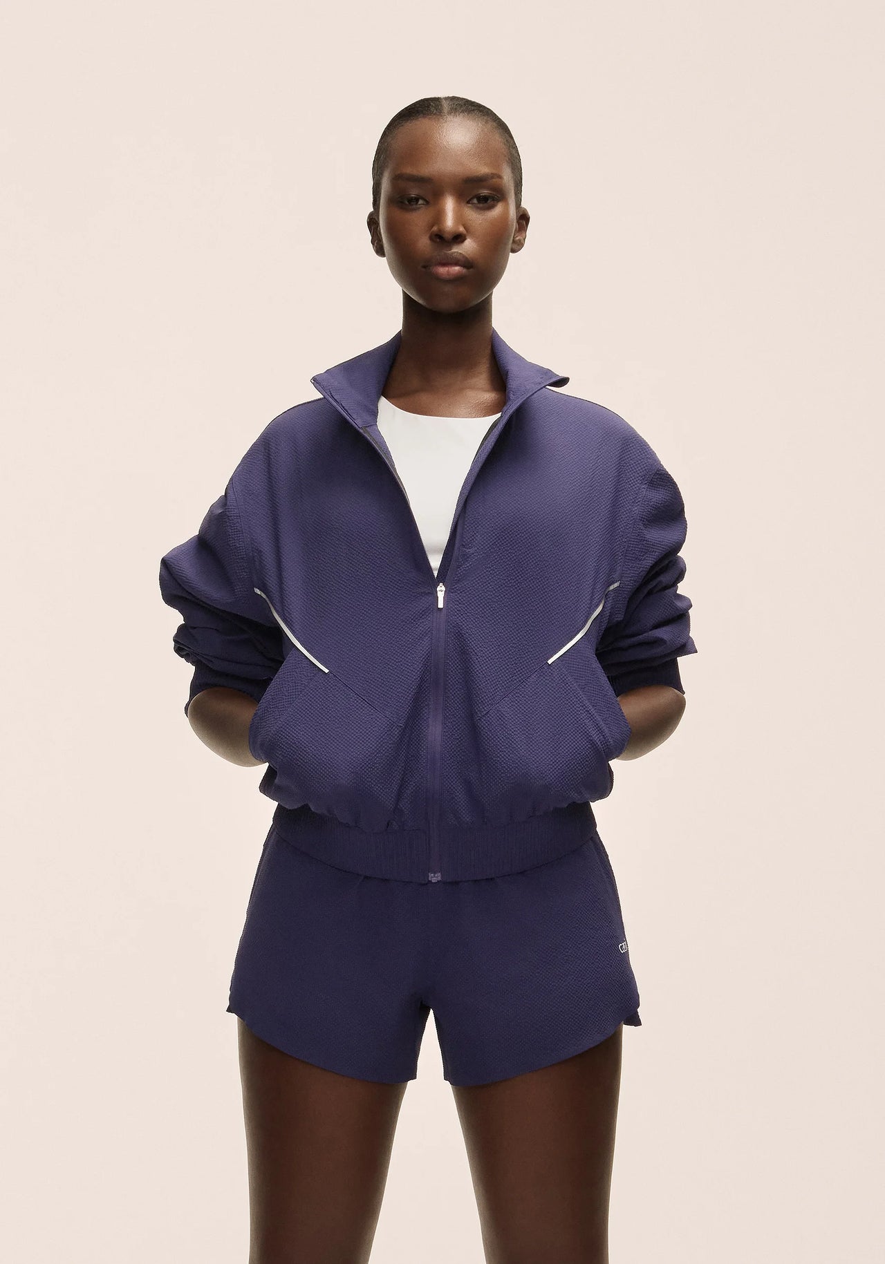 Luna Textured Jacket Purple Eclipse