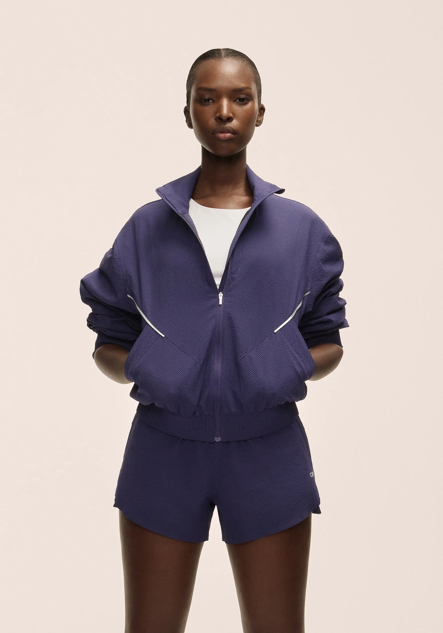 Luna Textured Jacket Purple Eclipse
