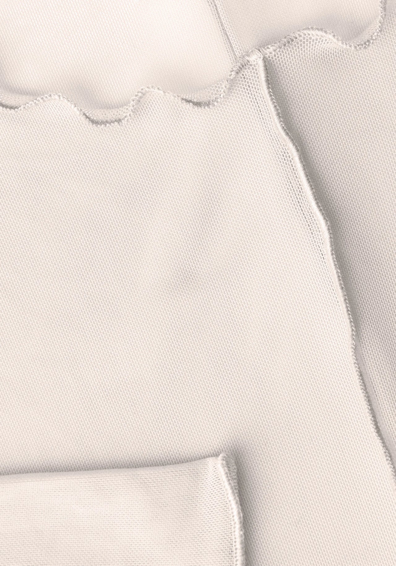 Seam Detail Mesh Tee - White