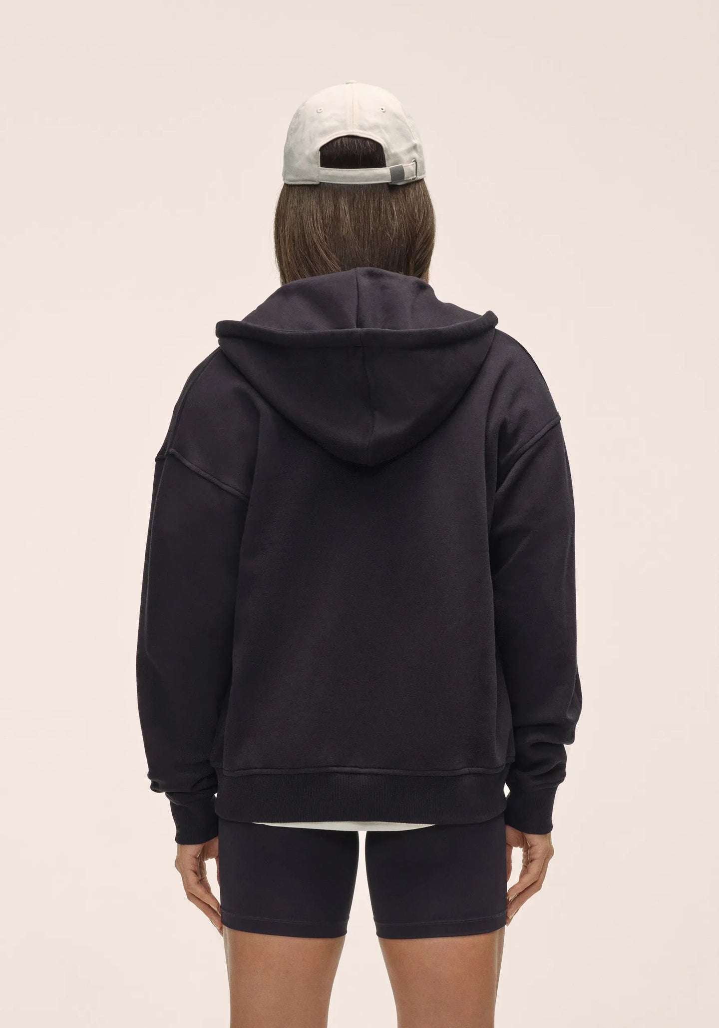 Casual Zip Hoodie - Black