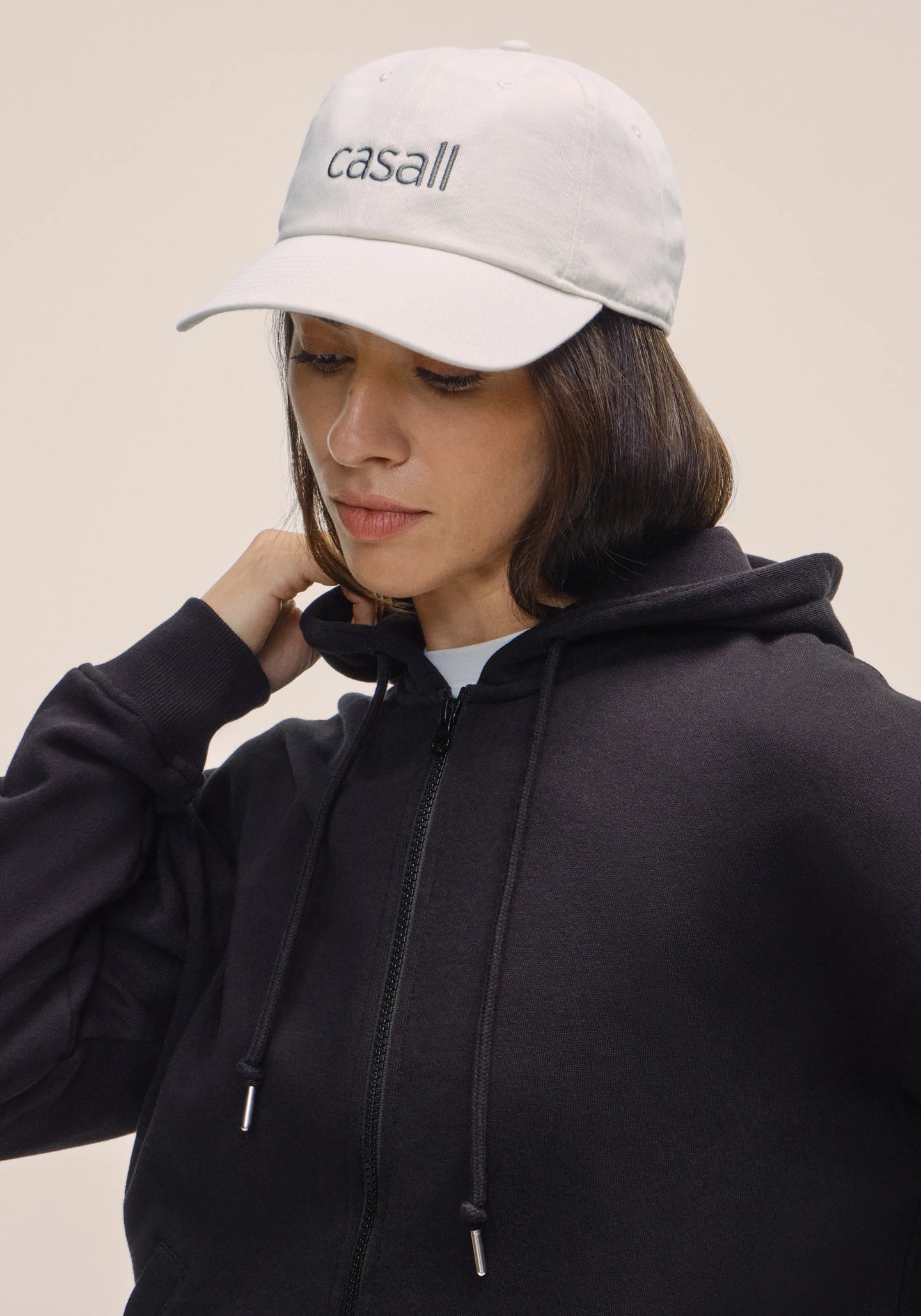 Casual Zip Hoodie - Black
