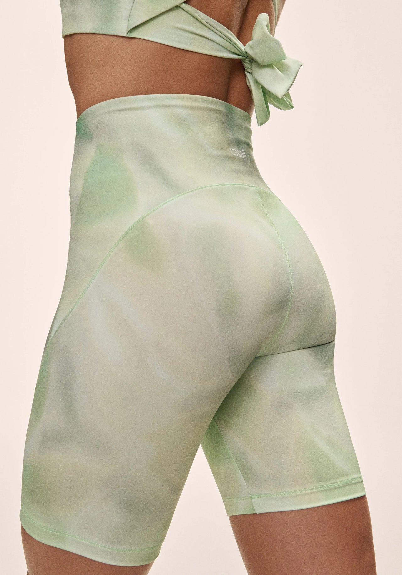 High Waist Bike Shorts - Illusion Green