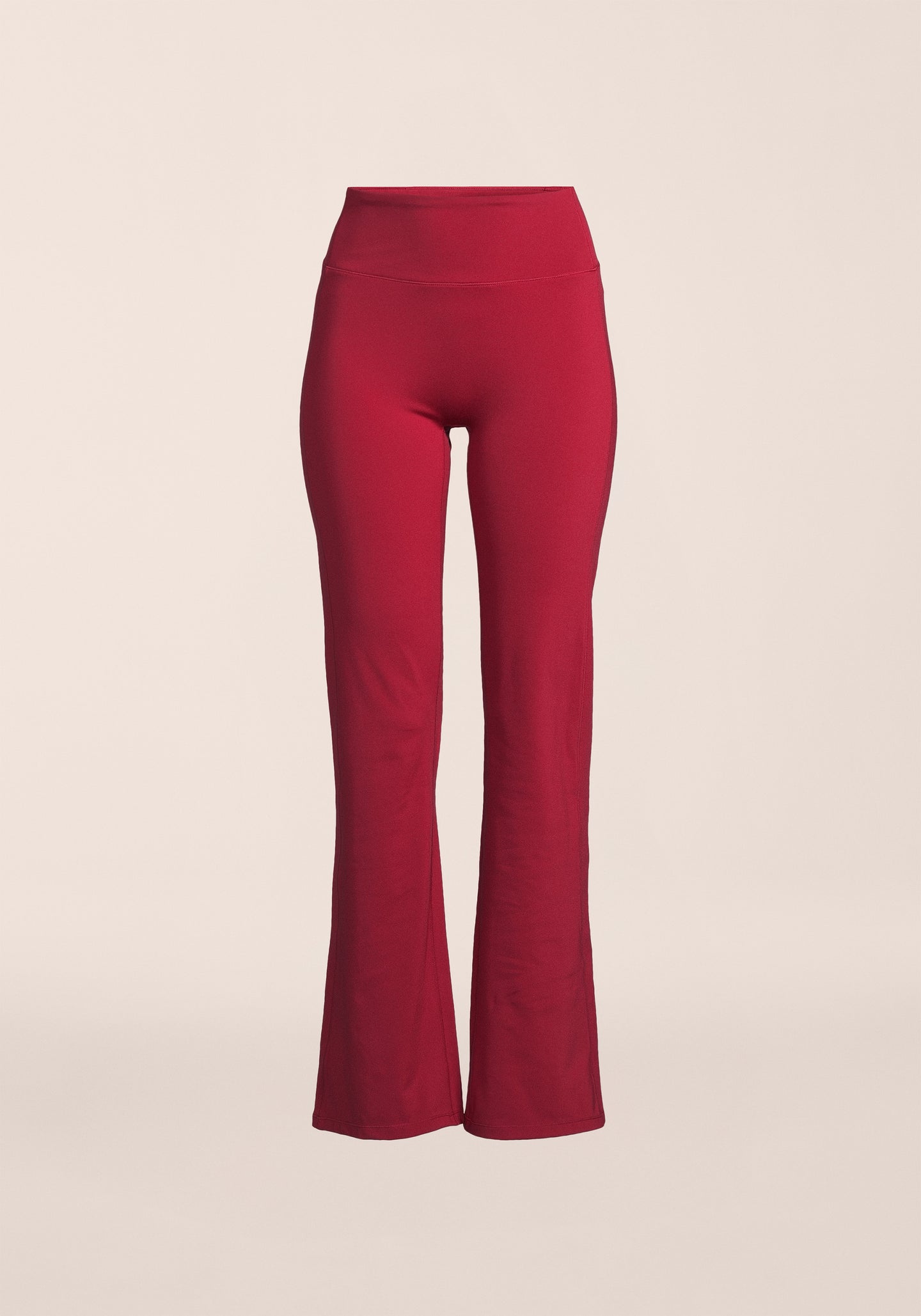Soft Touch Flared Pants - Maroon Red