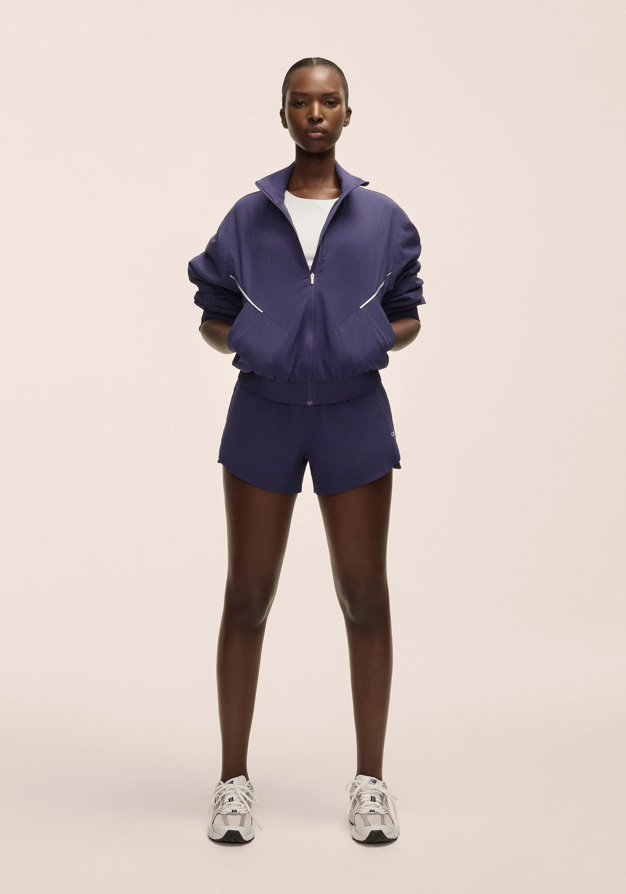 Luna Textured Shorts - Purple Eclipse