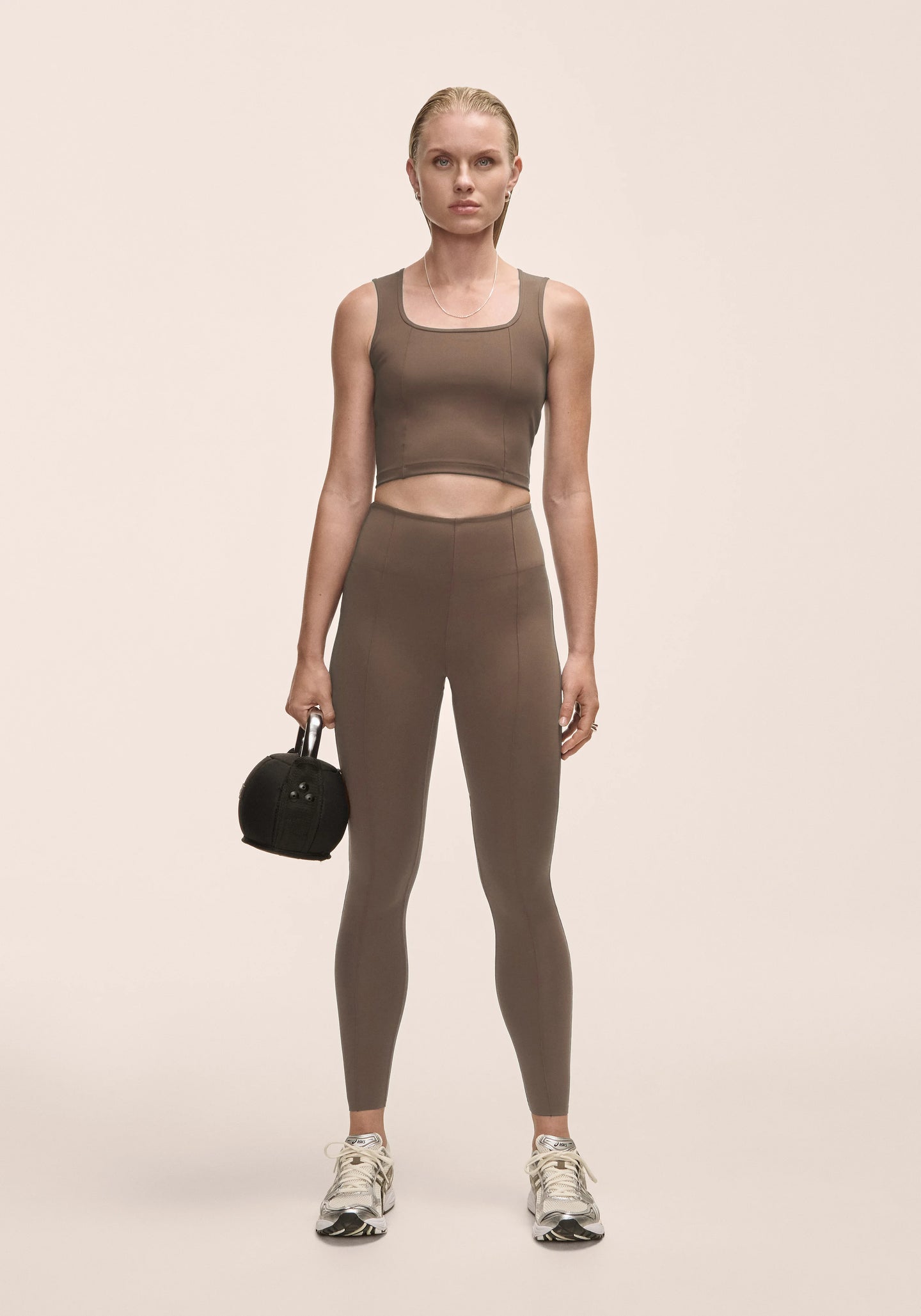 Edge High Waist Tights Khaki