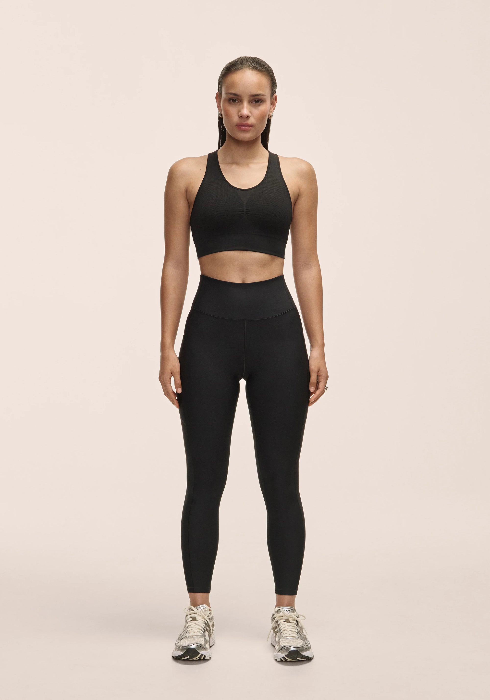 Pure Pocket High Waist Tights - Black