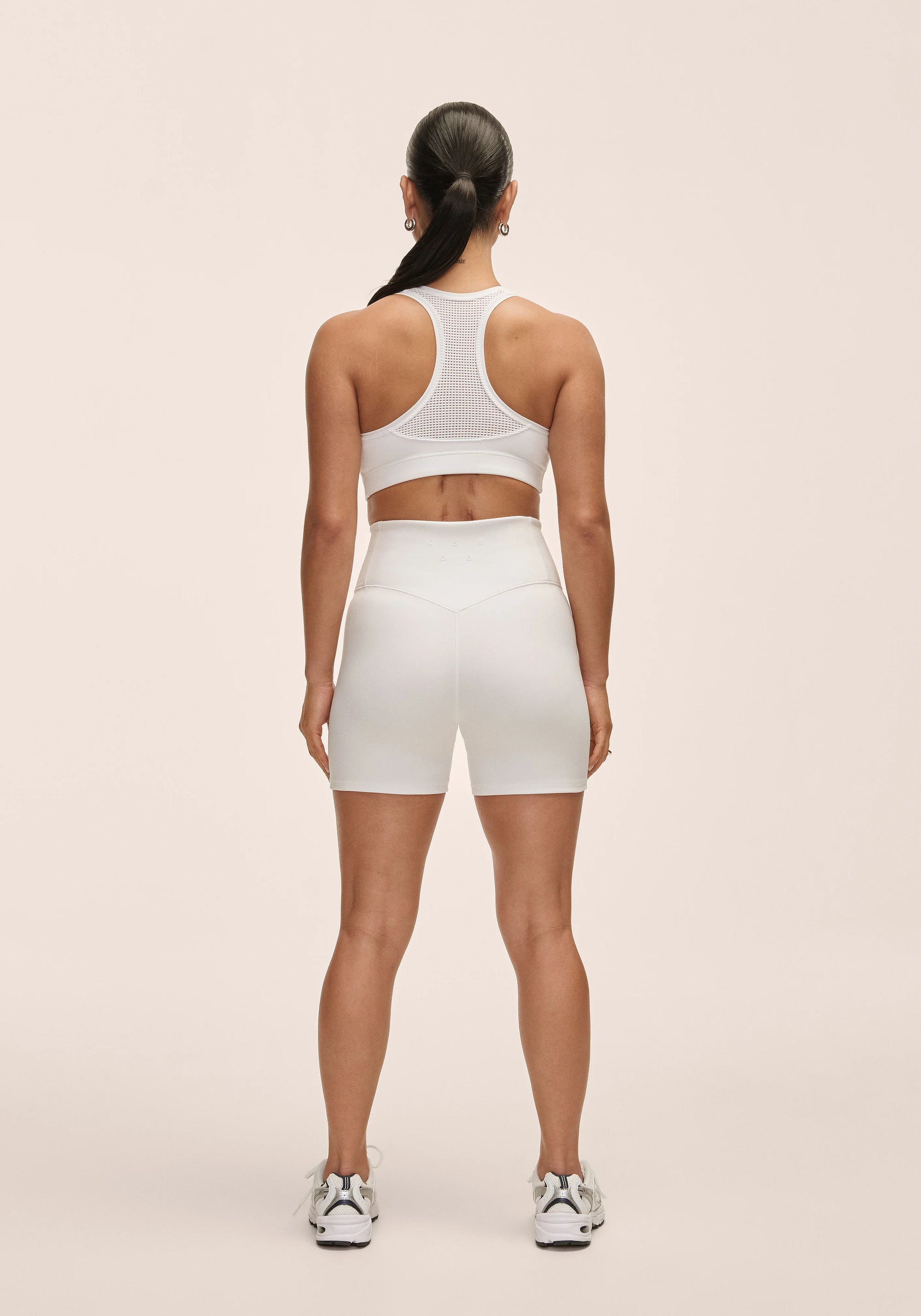 Grace High Waist Hot Pant - White