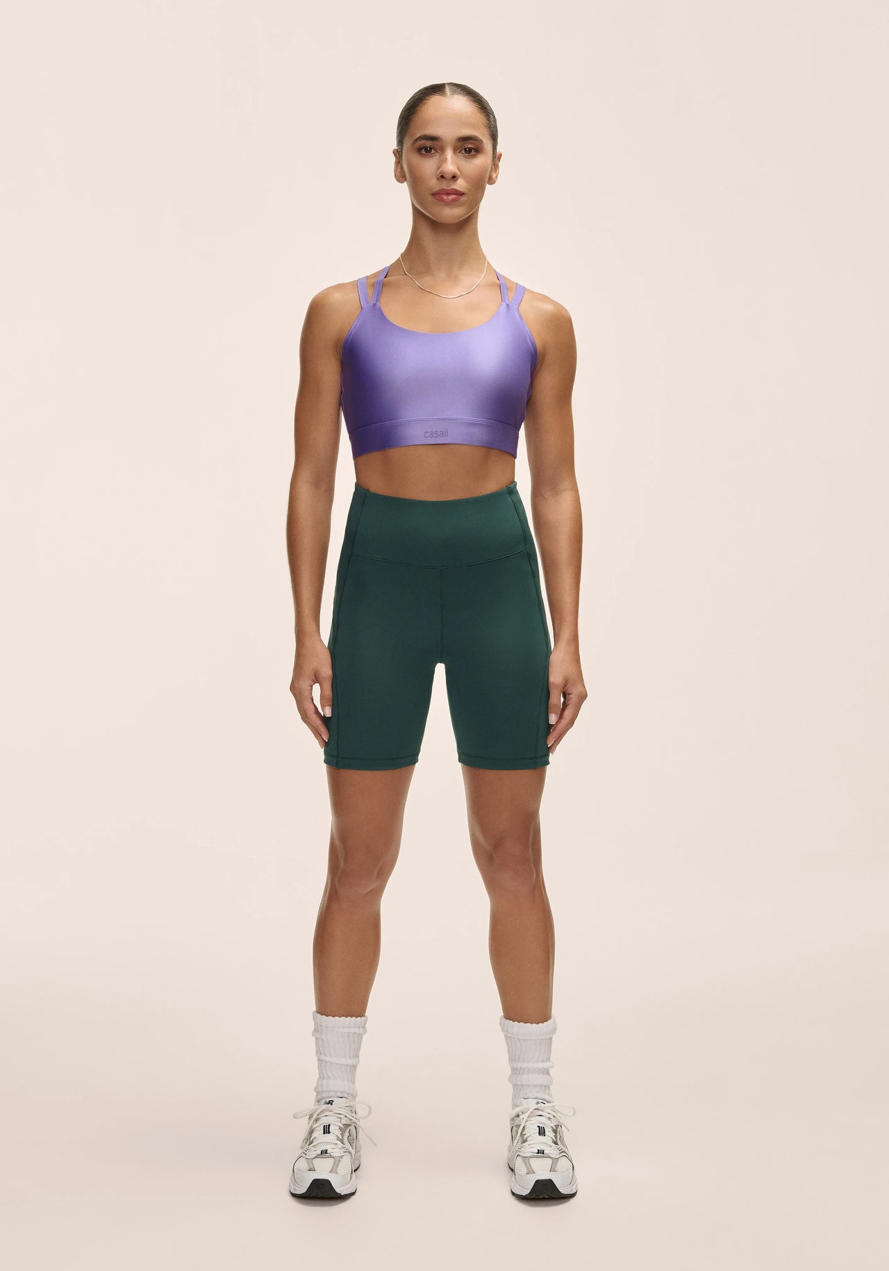 High Waist Bike Shorts Dark Pine