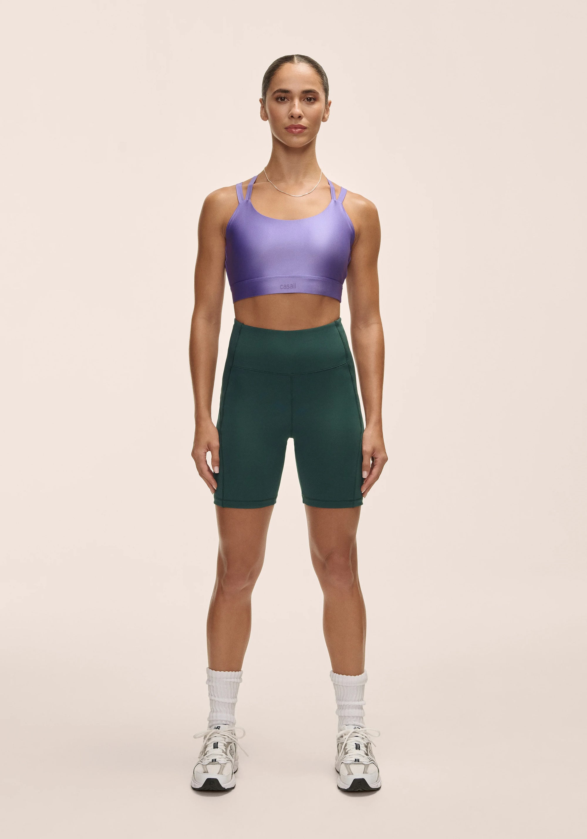 High Waist Bike Shorts Dark Pine