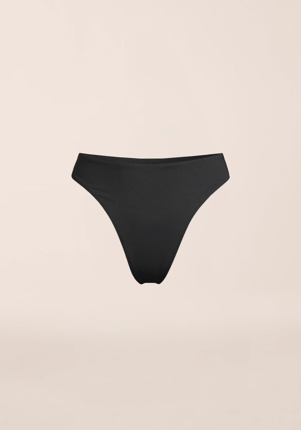 Brazilian High Waist Bikini Bottom Black
