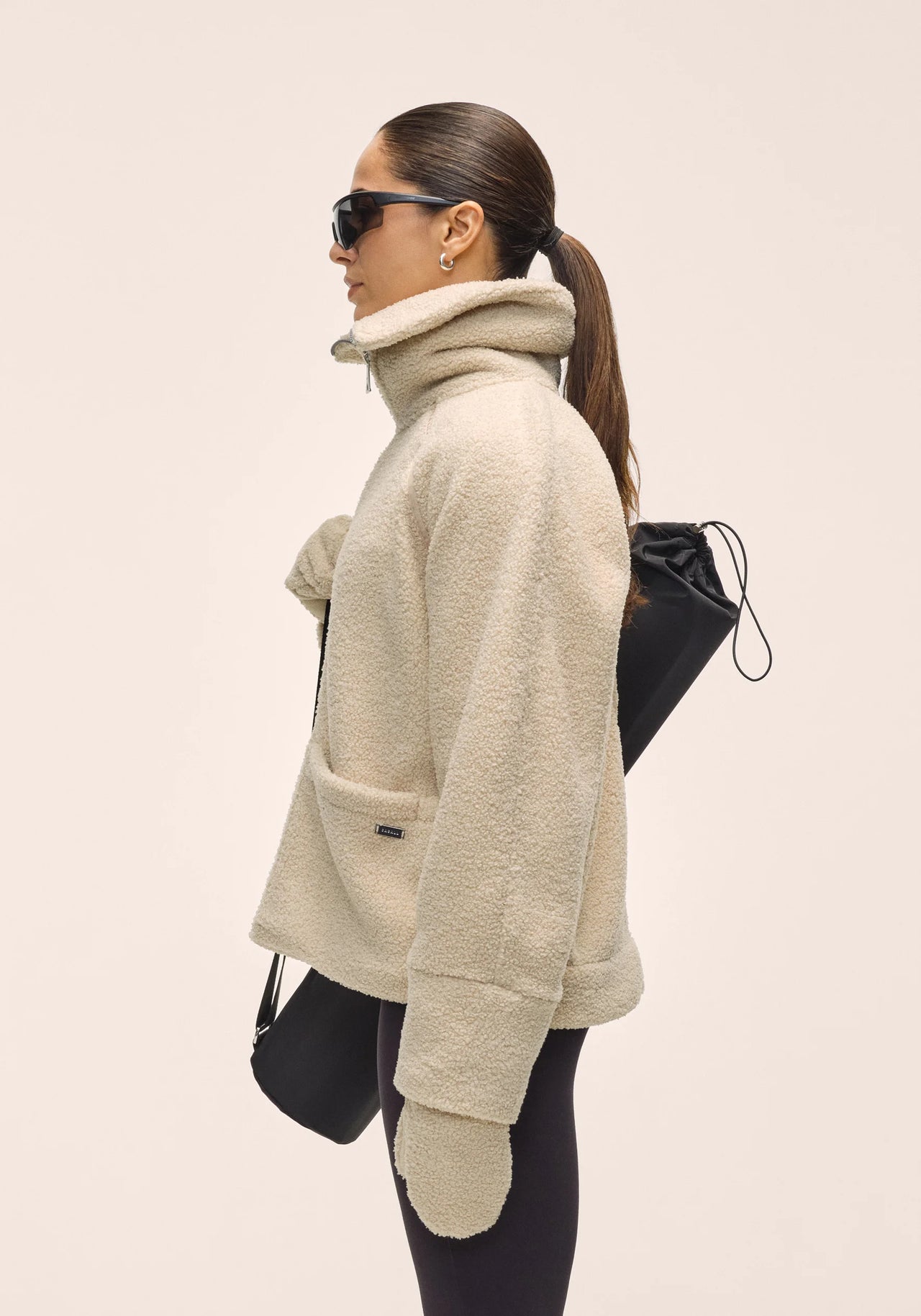 Sherpa Short Zip Jacket - Ecru