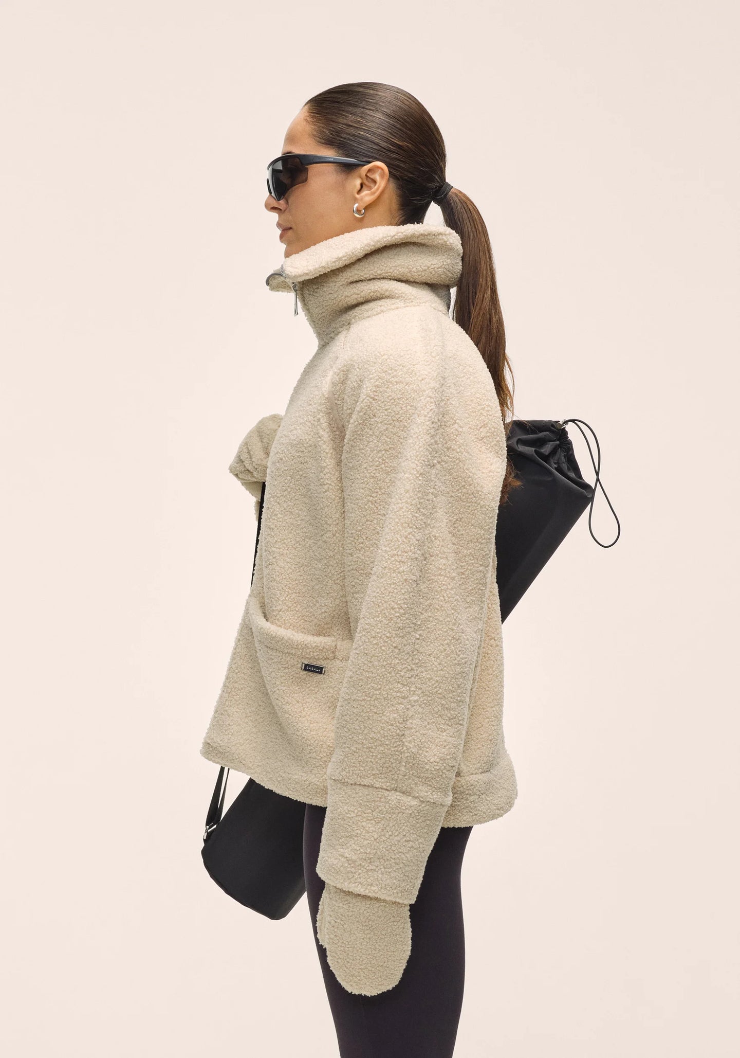 Sherpa Short Zip Jacket - Ecru