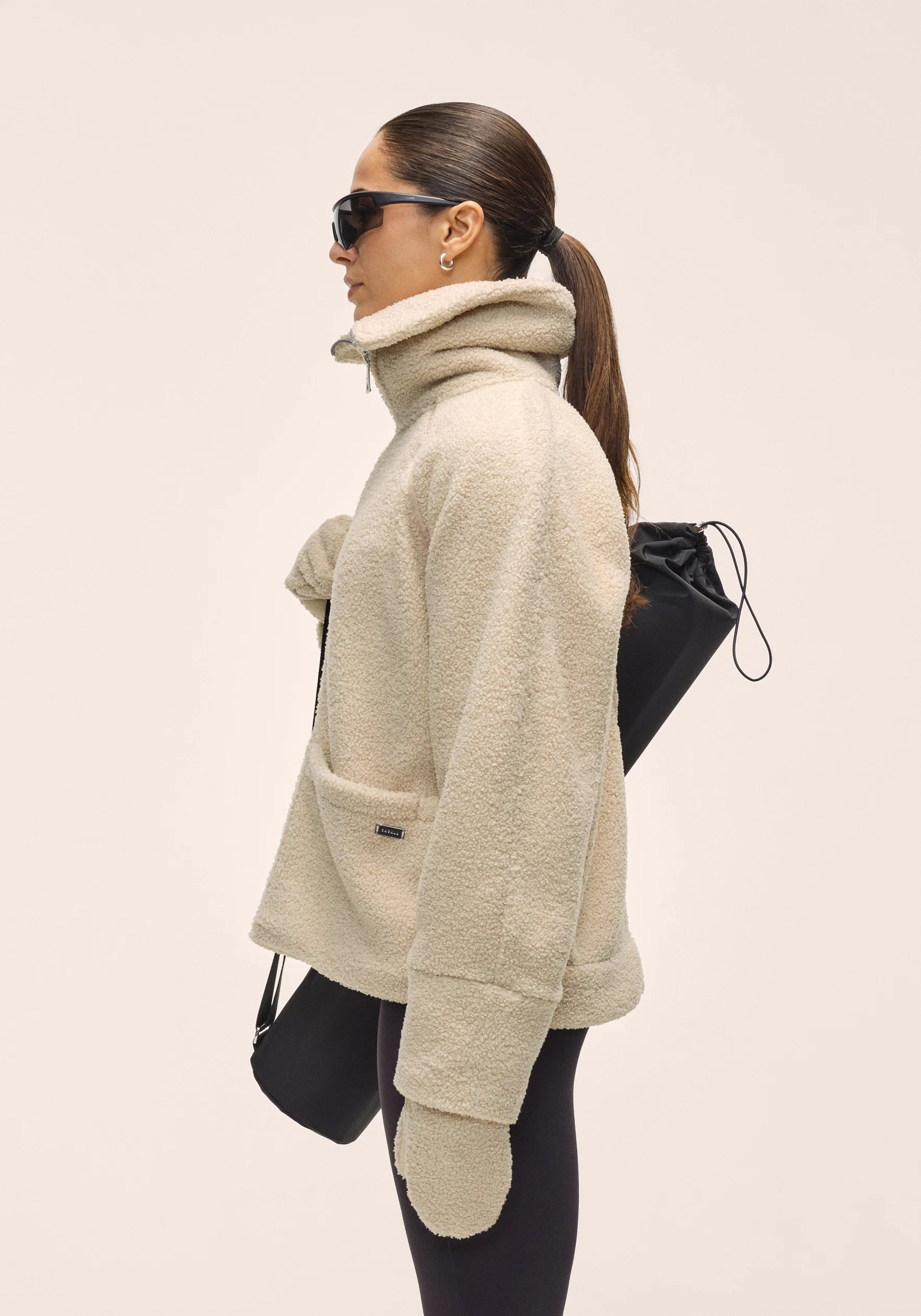 Sherpa Short Zip Jacket - Ecru