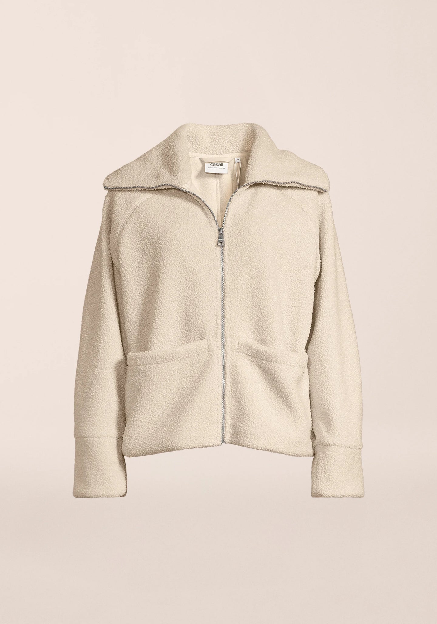 Sherpa Short Zip Jacket - Ecru