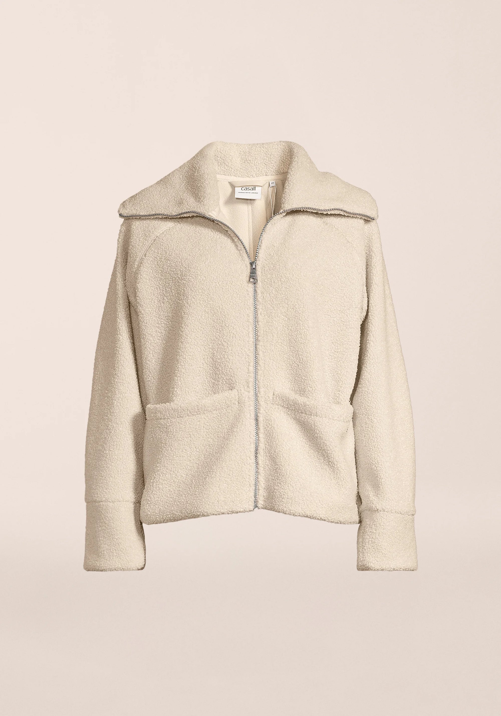 Sherpa Short Zip Jacket - Ecru
