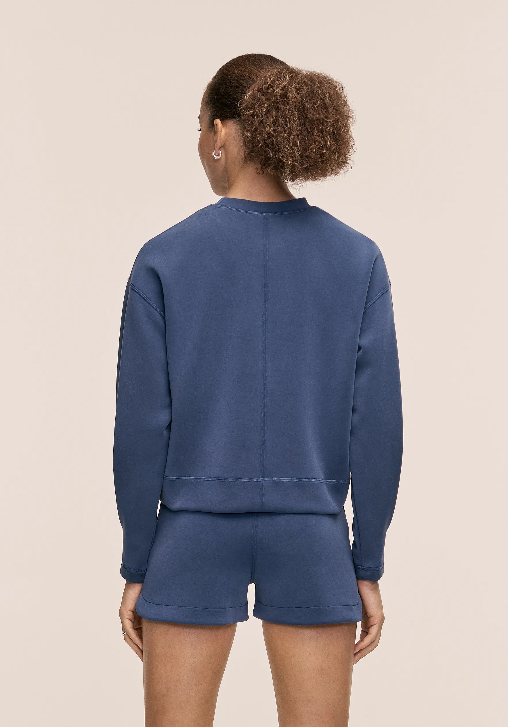 Peachy Crew Neck - Blue Shadow