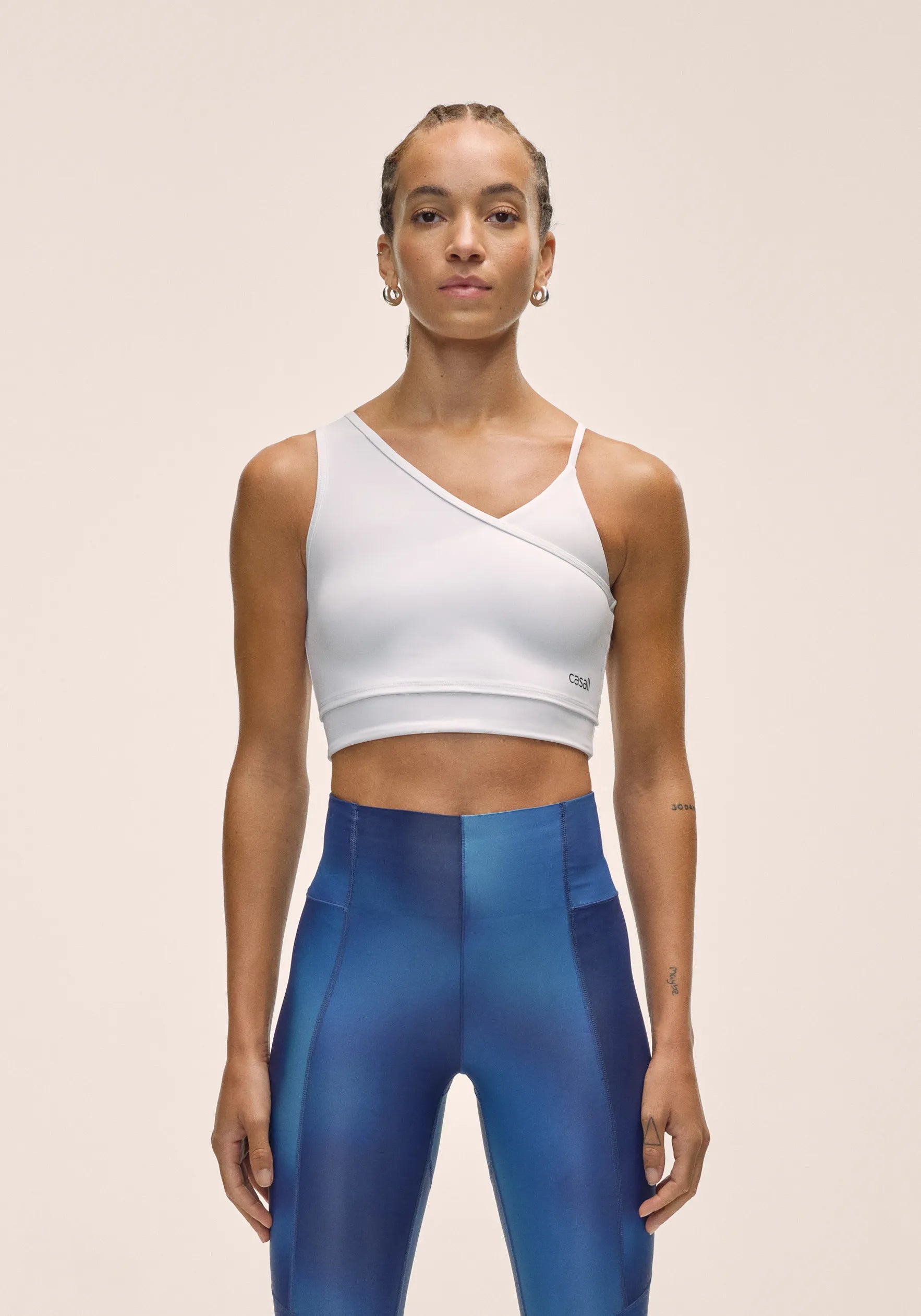 Asymmetry Sports Top - White