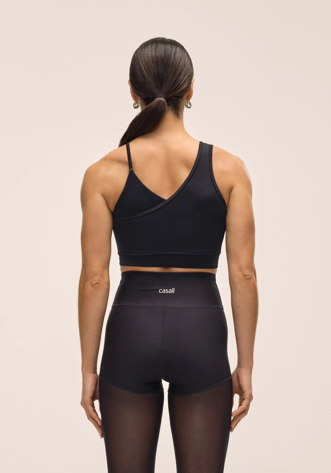 Asymmetry Sports Top - Black