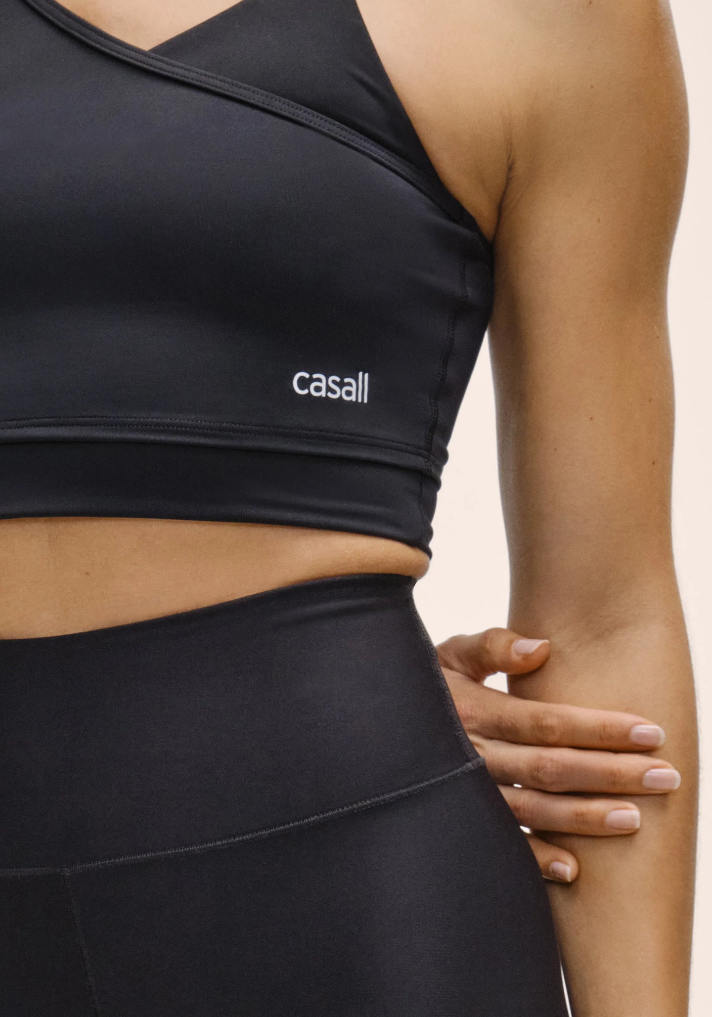 Asymmetry Sports Top - Black