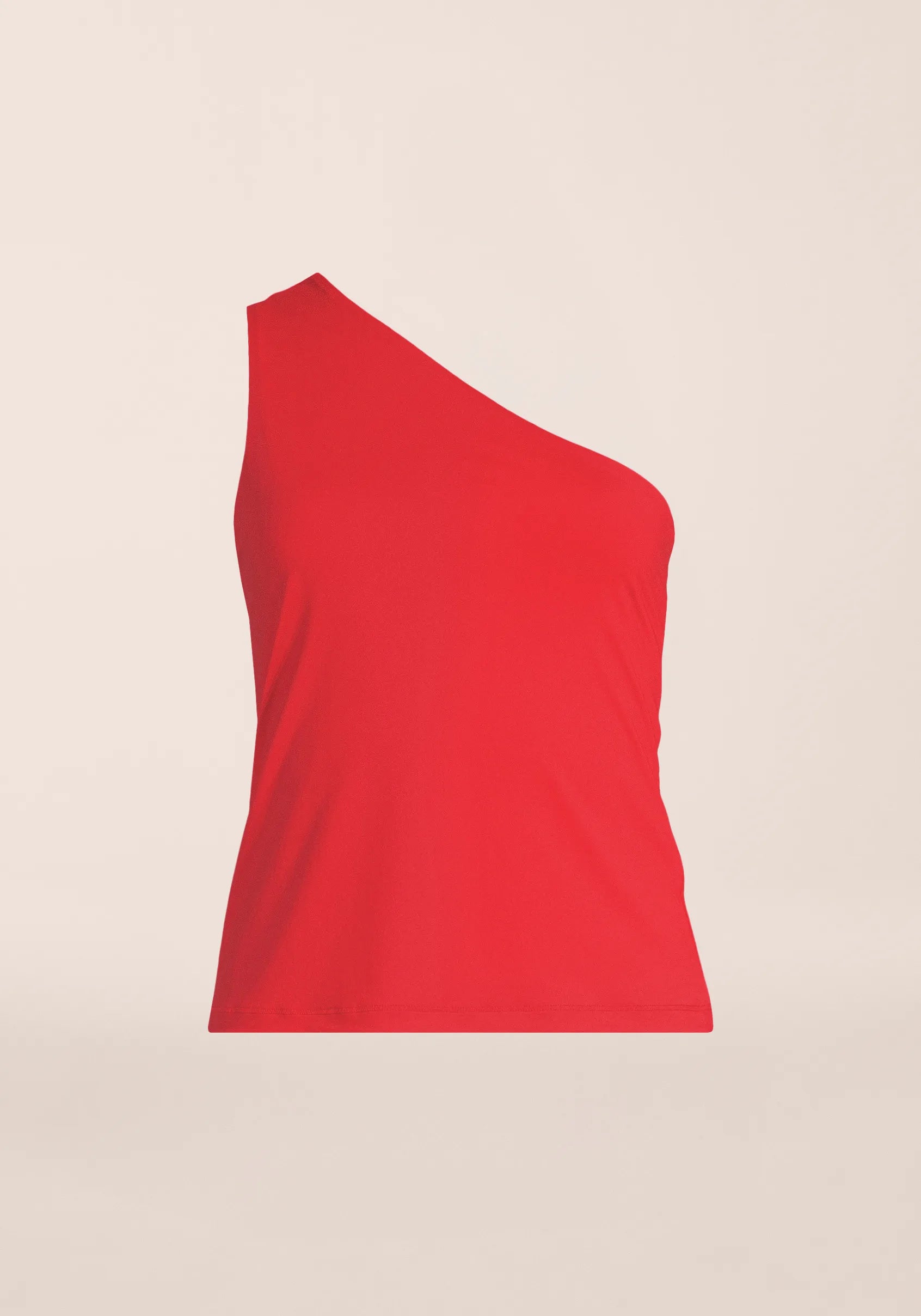 One Shoulder Bra Tank - Bold Red