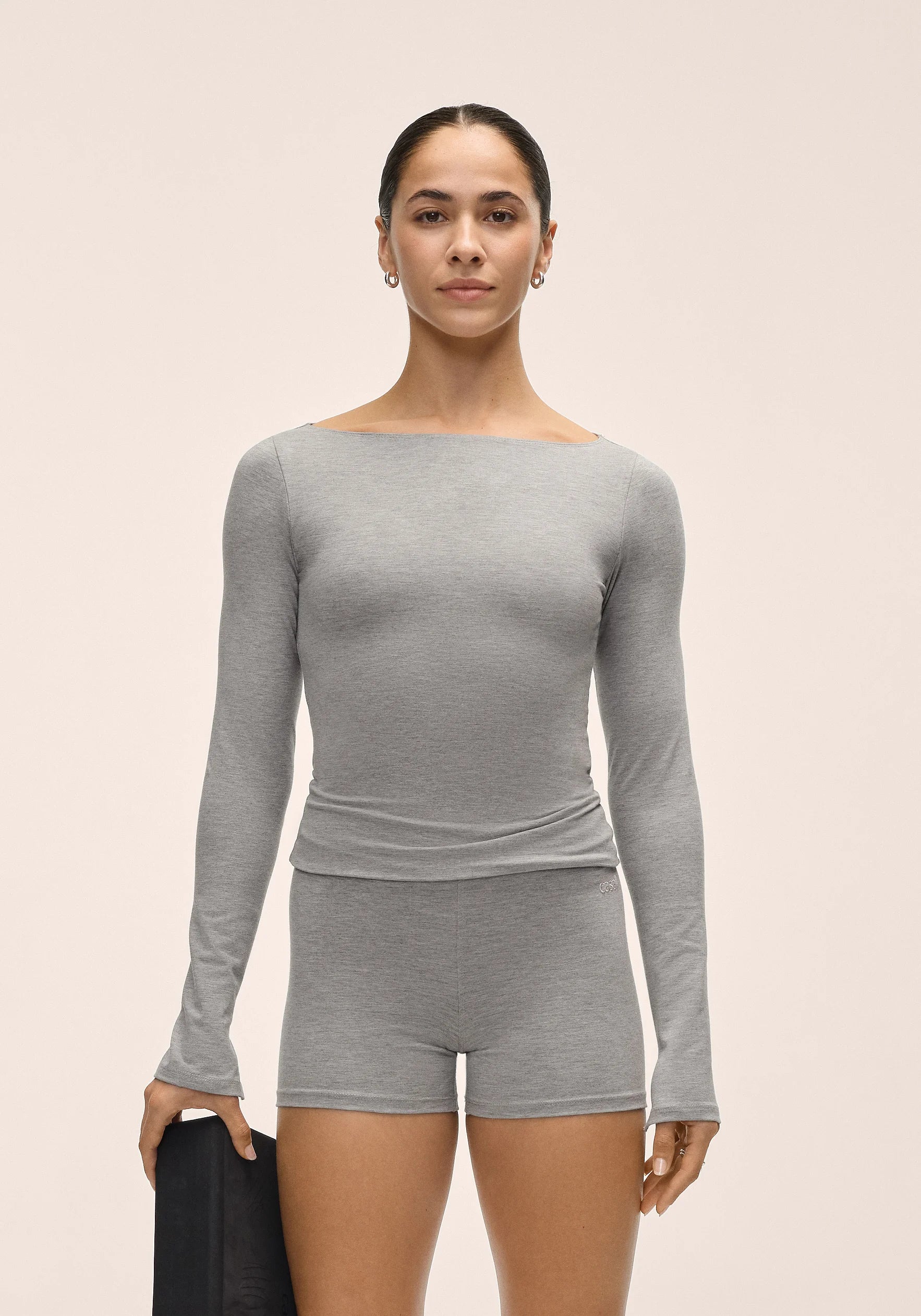 Sublime Boatneck Long Sleeve Grey Melange