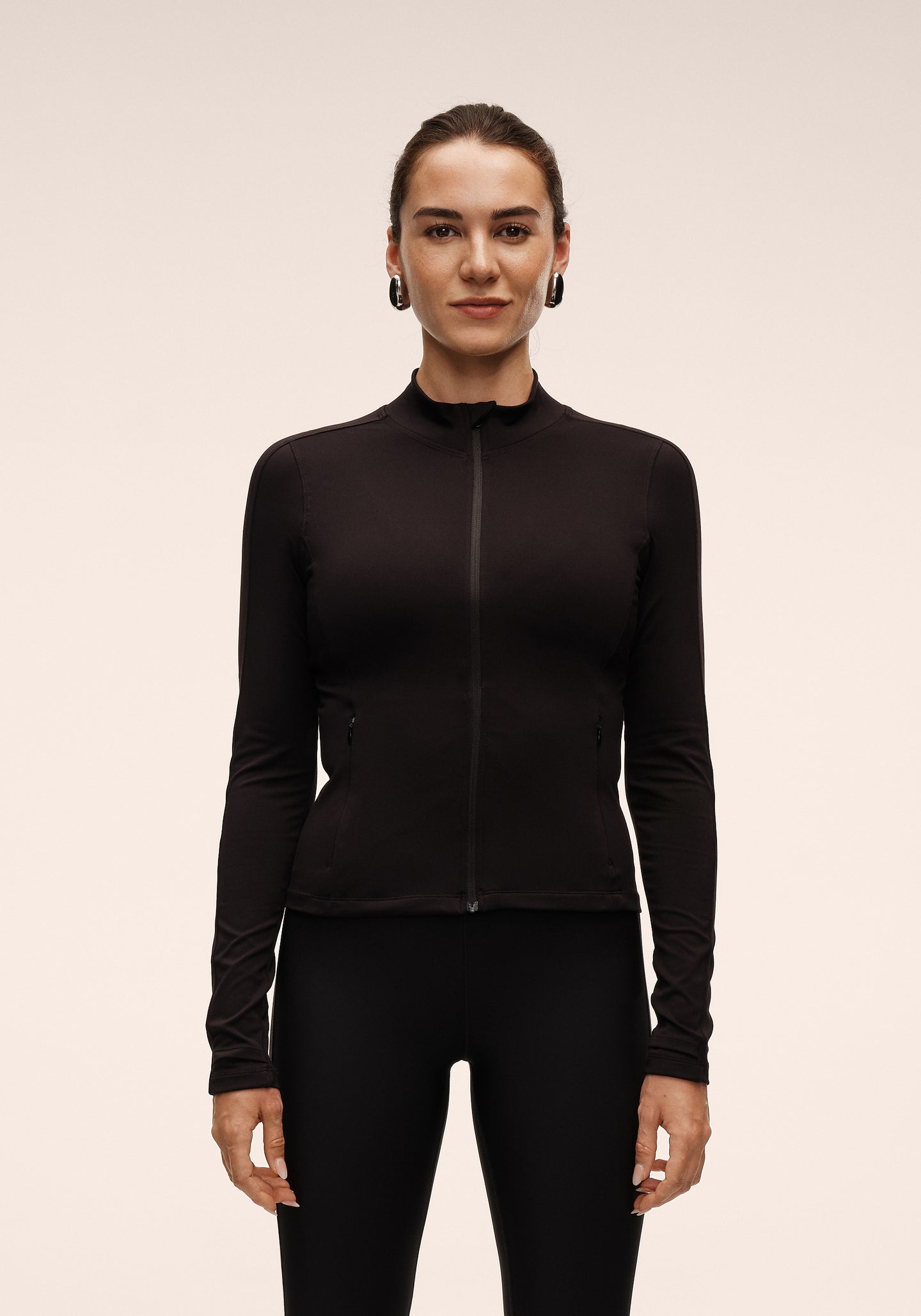 Soft Touch Zip Jacket - Black