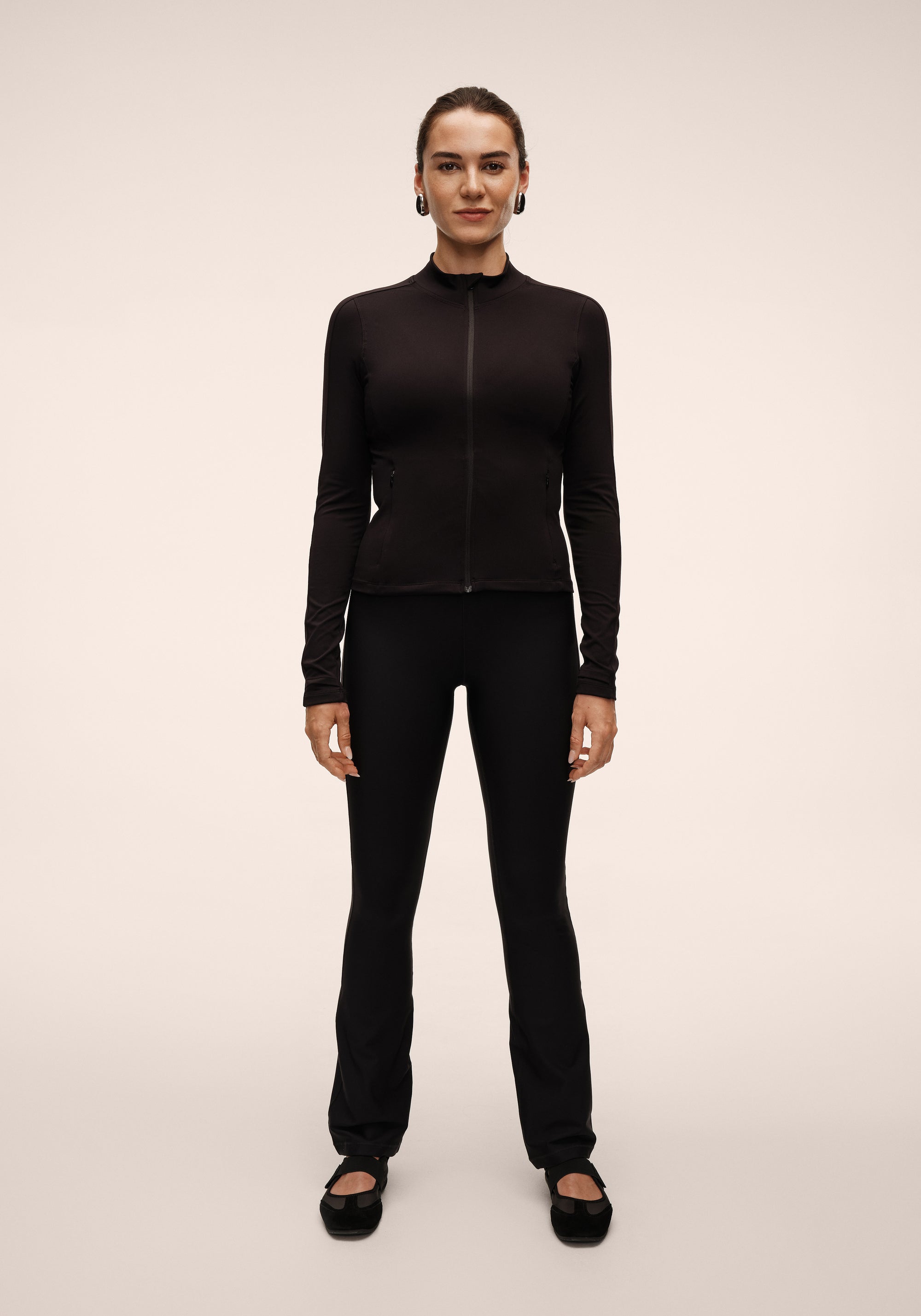 Soft Touch Zip Jacket - Black