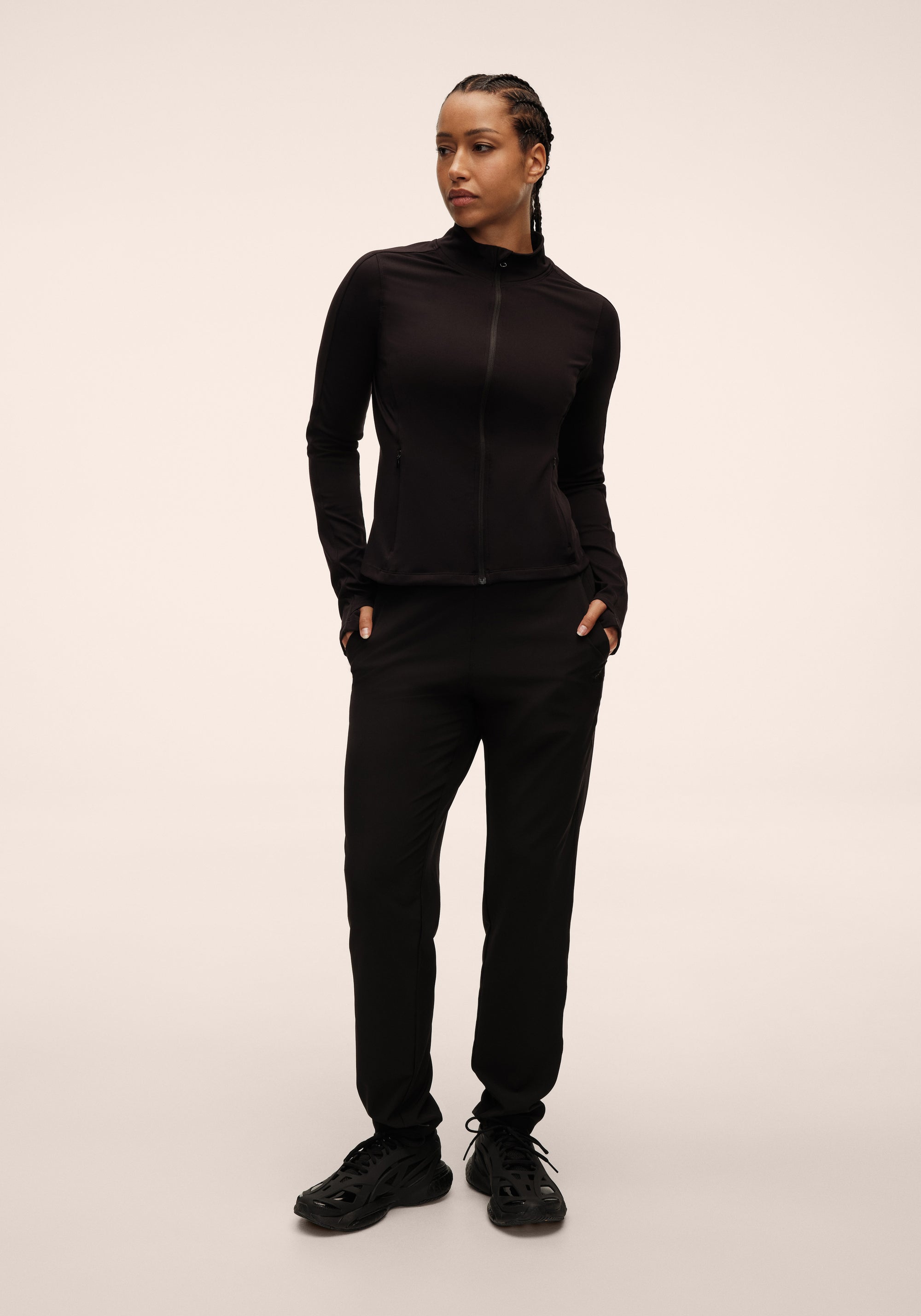 Soft Touch Zip Jacket - Black