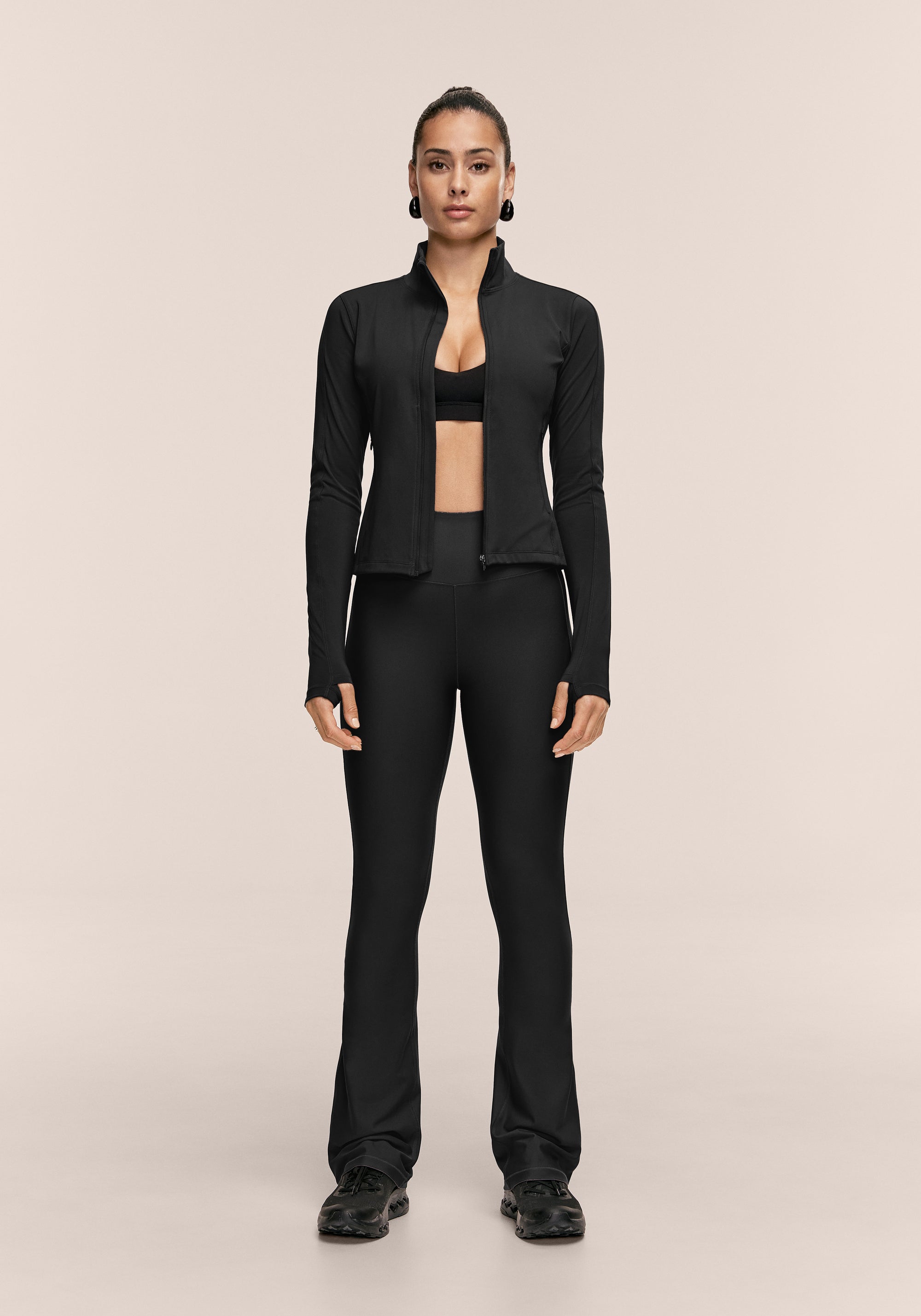 Soft Touch Zip Jacket - Black