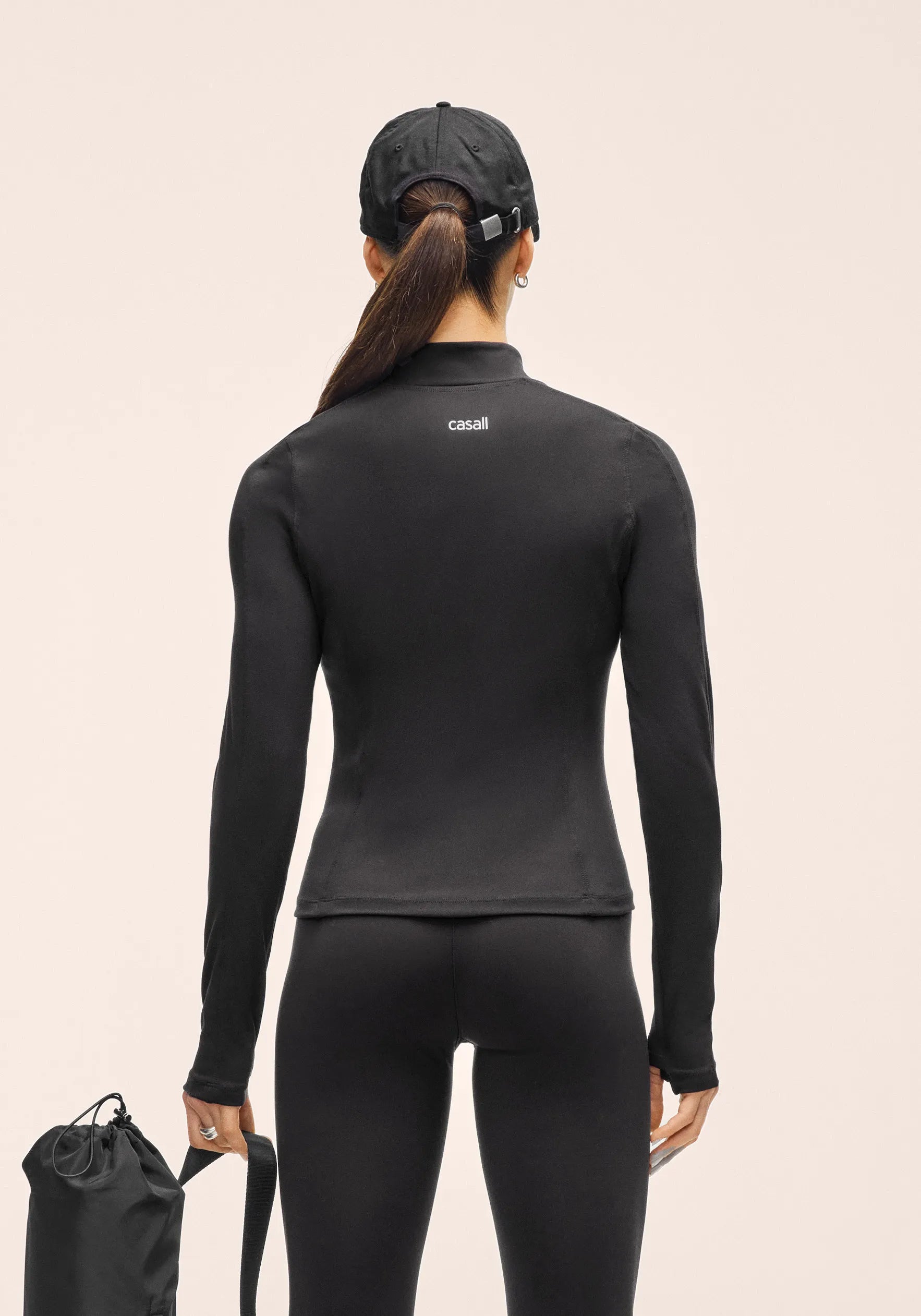 Soft Touch Zip Jacket - Black