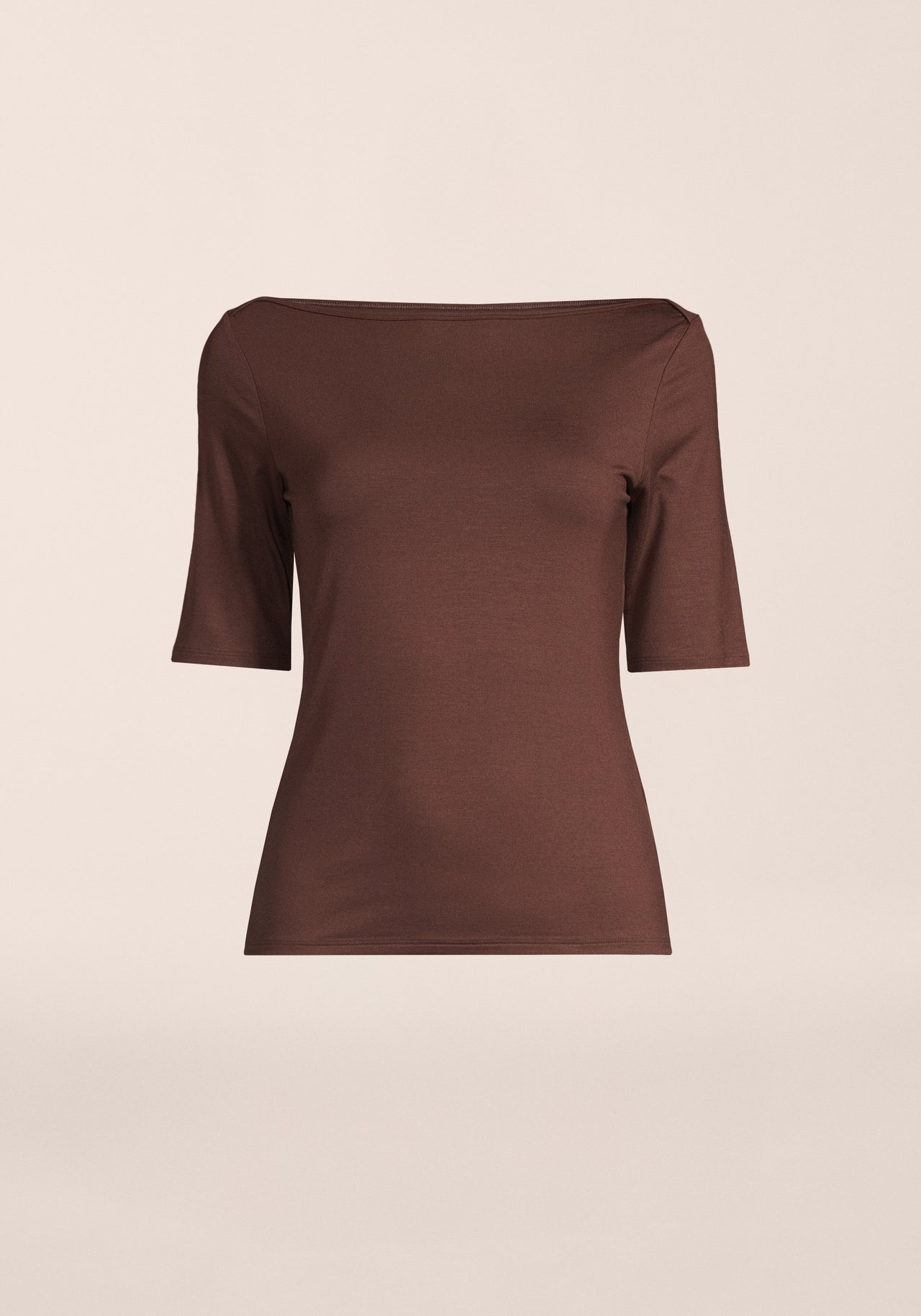Delight Boatneck Tee - Dark Brown