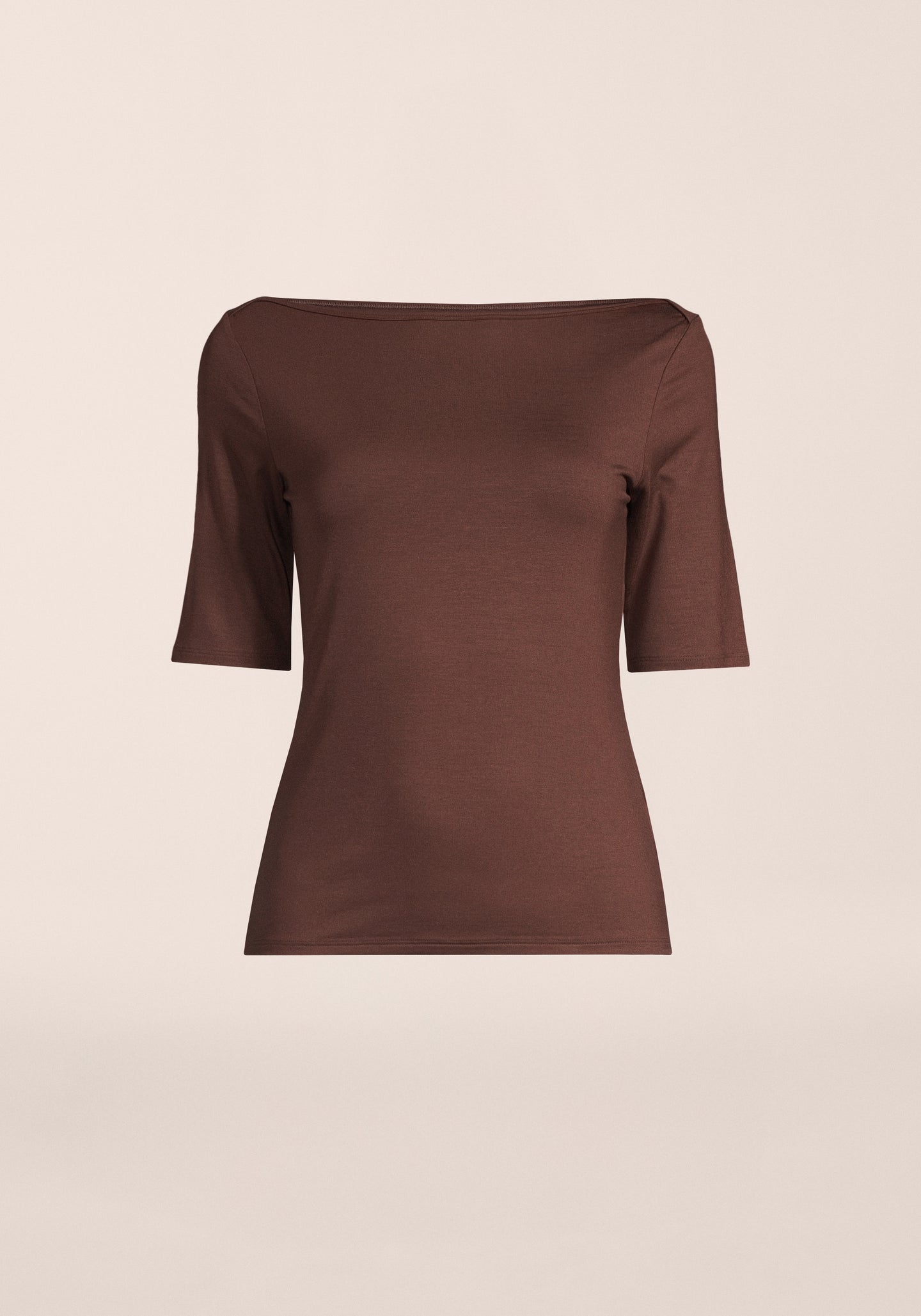 Delight Boatneck Tee - Dark Brown