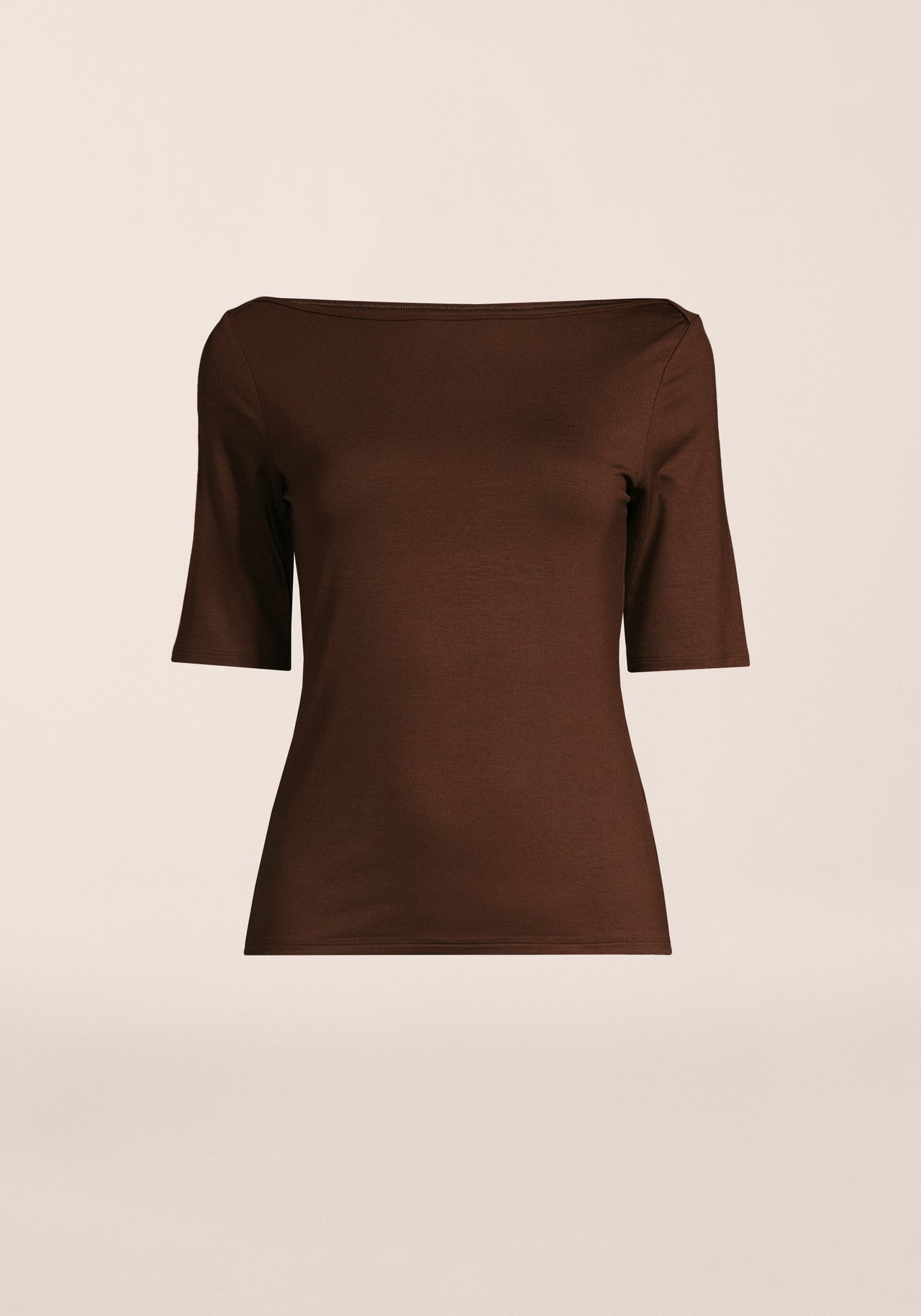 Delight Boatneck Tee - Dark Brown