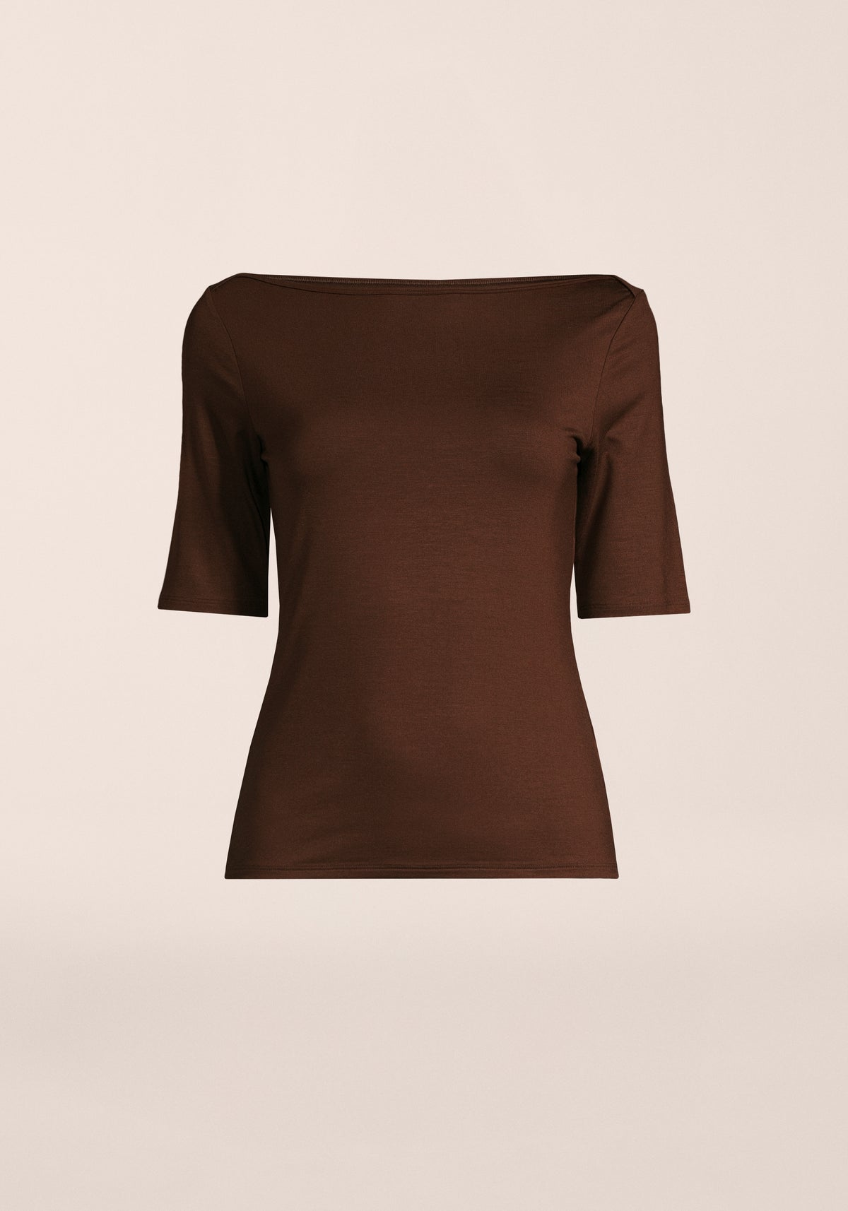 Delight Boatneck Tee - Dark Brown