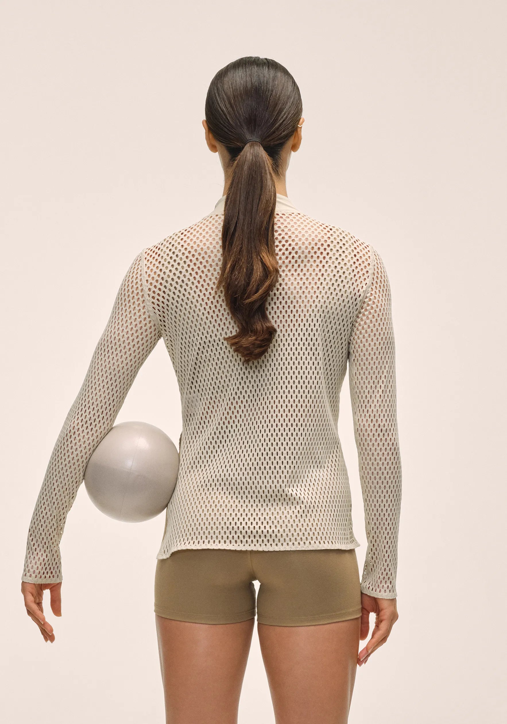 Open Mesh Longsleeve - Ecru