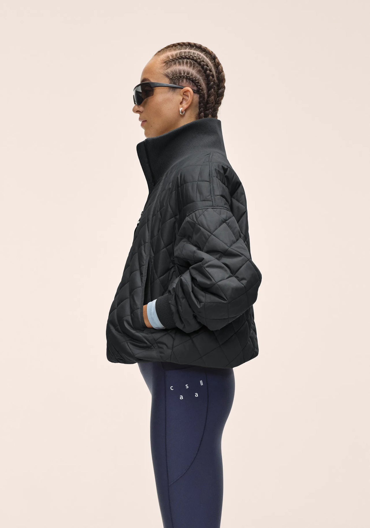 Nordic Quilted Jacket - Black