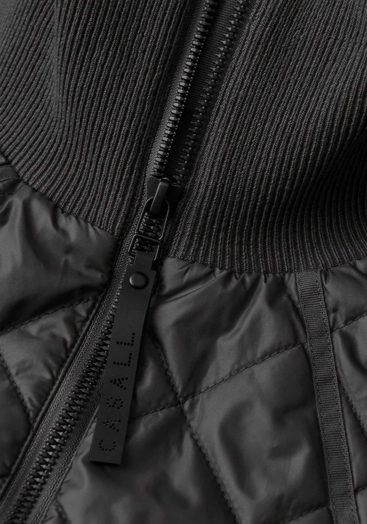 Nordic Quilted Jacket - Black