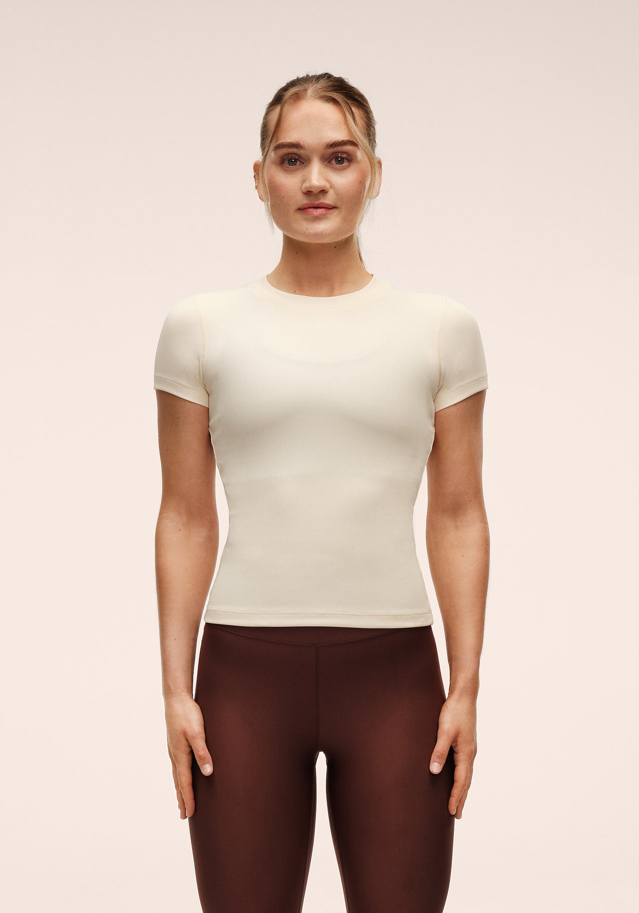 Defined Rib Tee - Cream