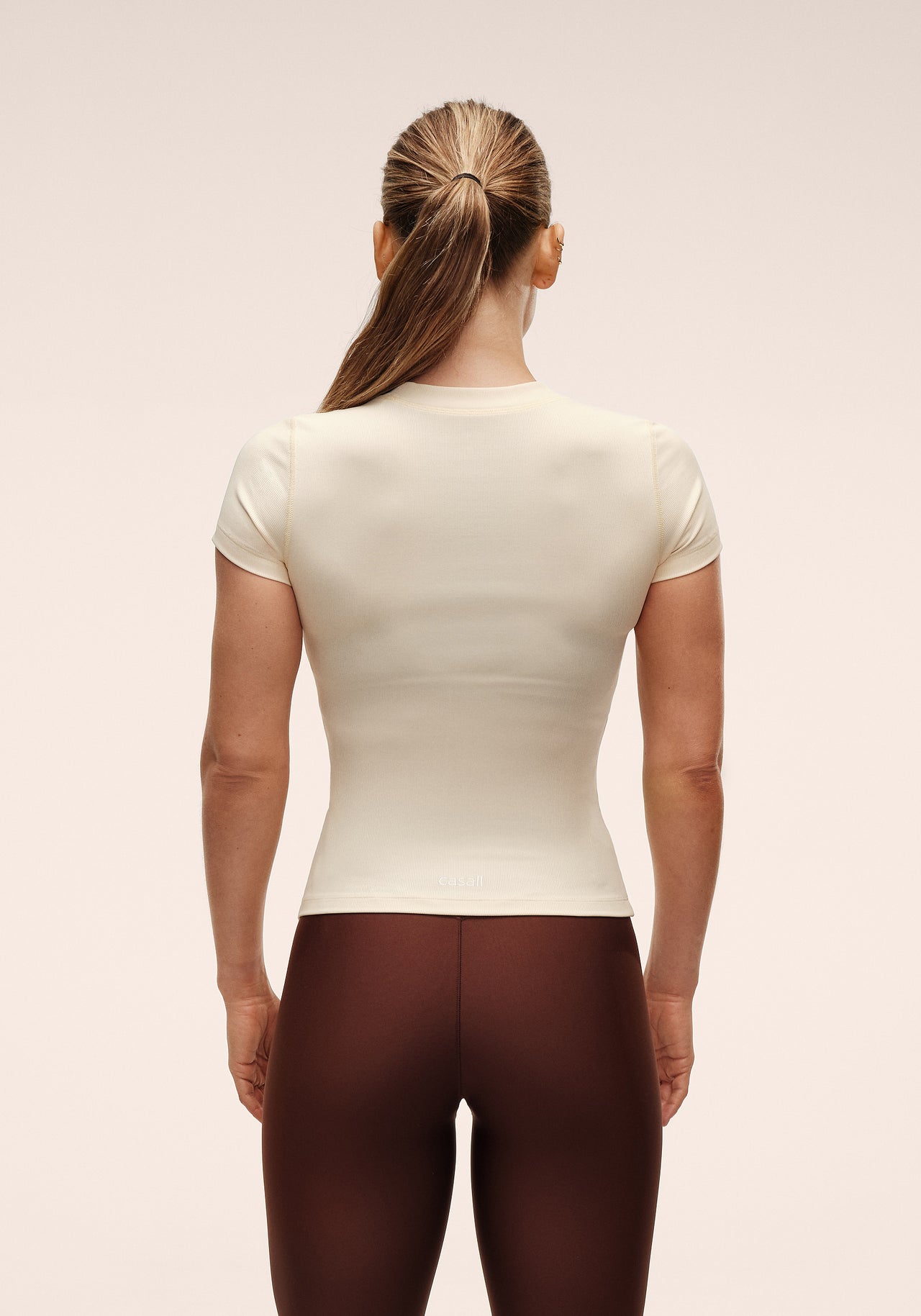 Defined Rib Tee - Cream