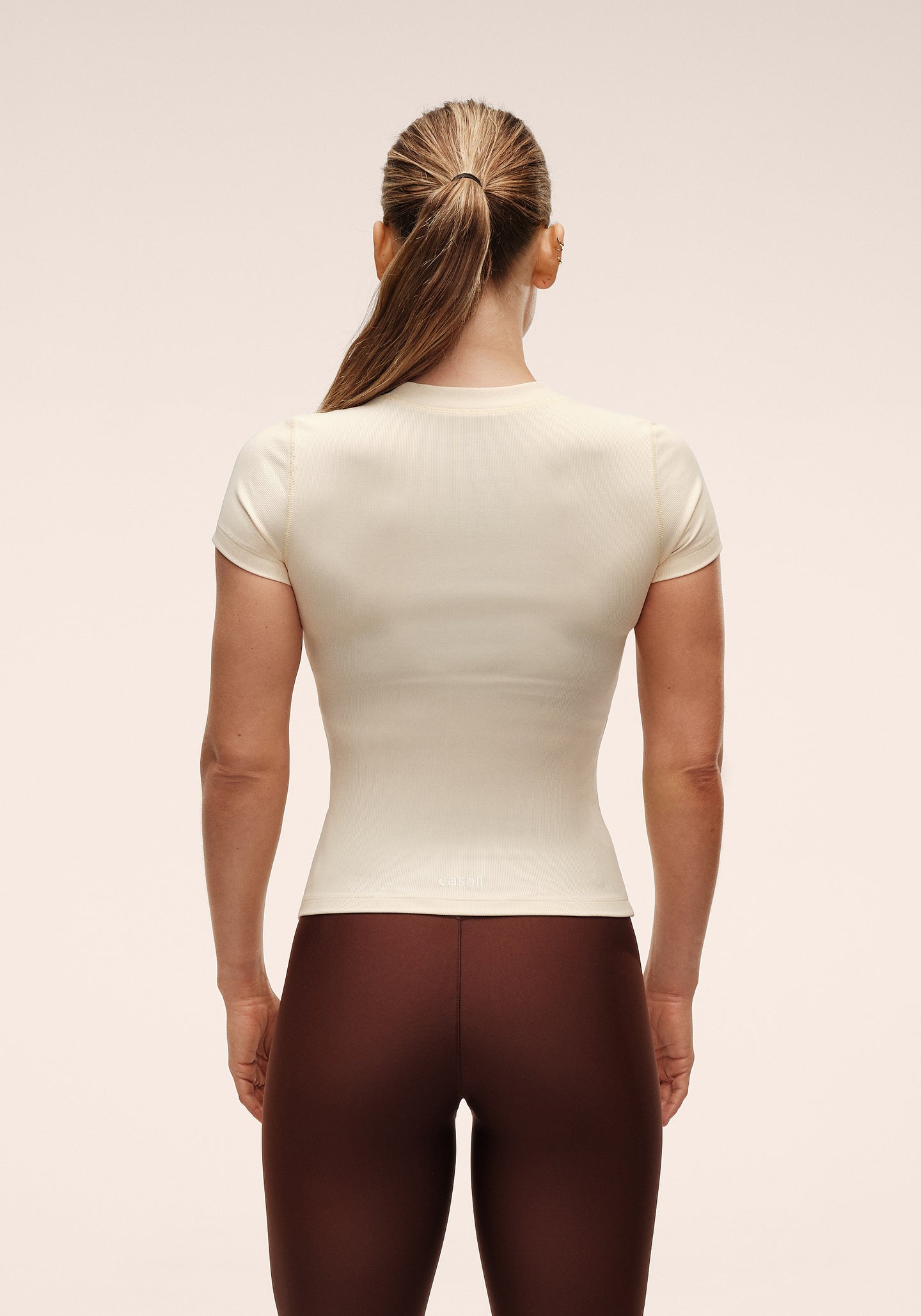 Defined Rib Tee - Cream