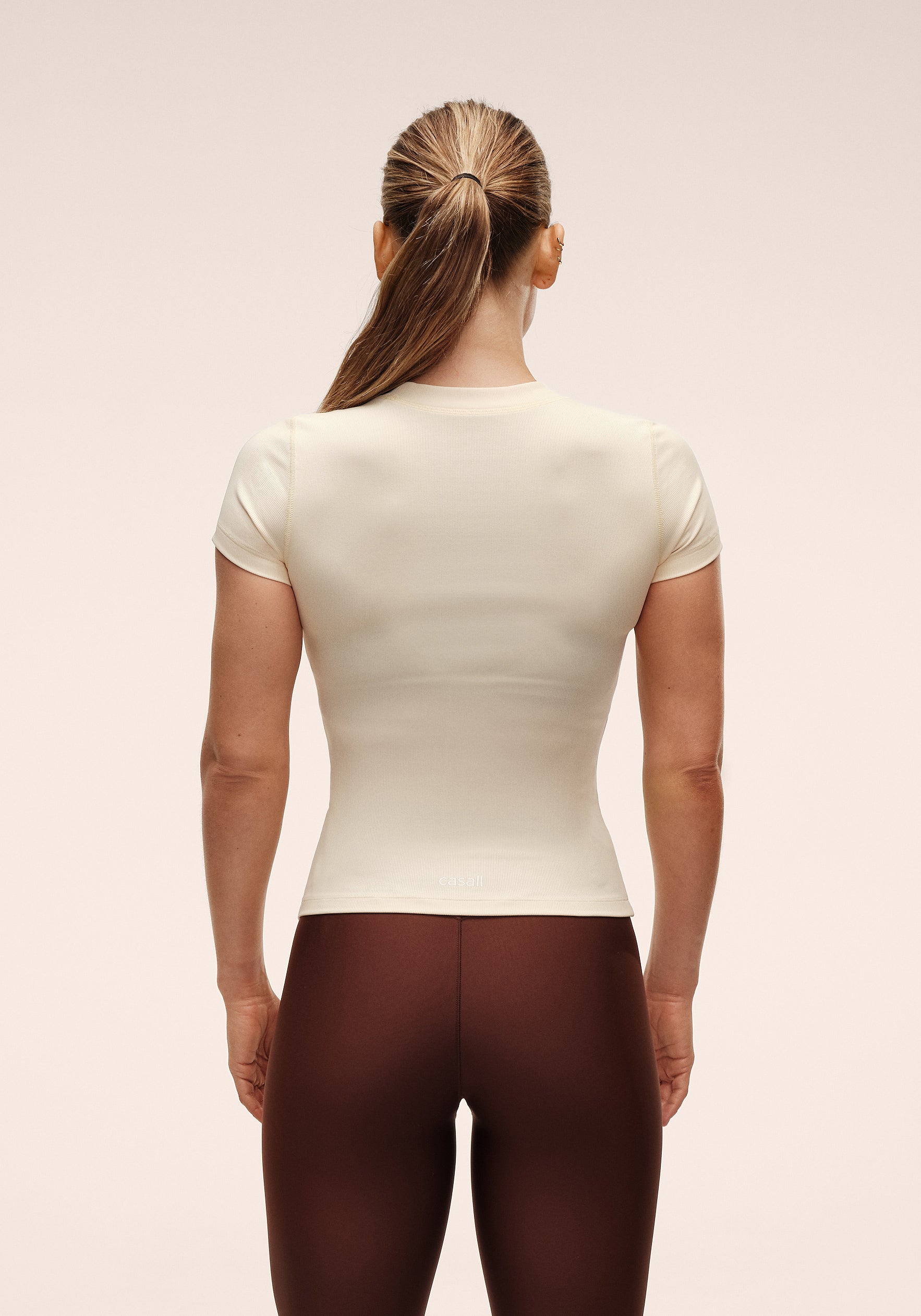 Defined Rib Tee - Cream
