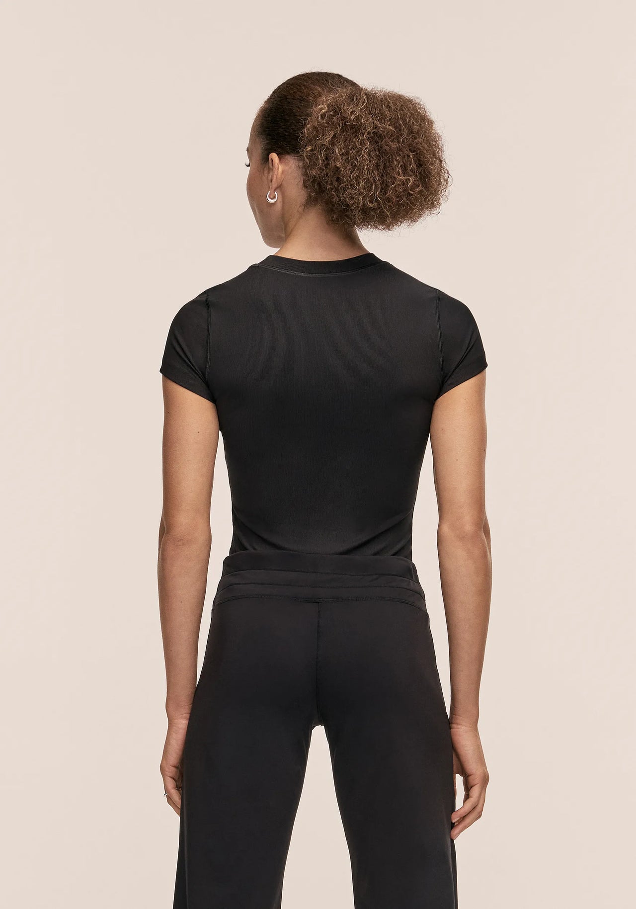 Defined Rib Tee - Black