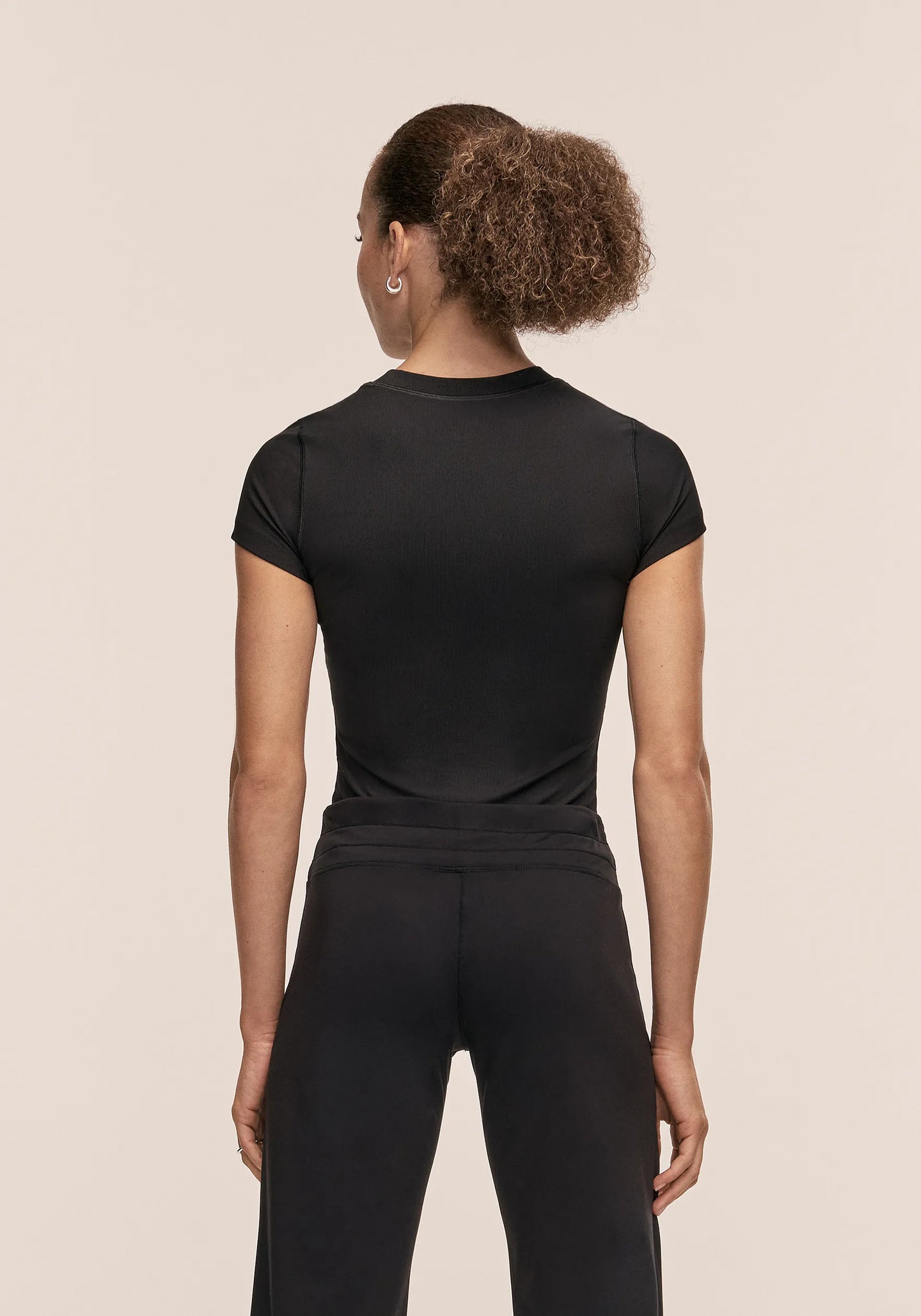 Defined Rib Tee - Black