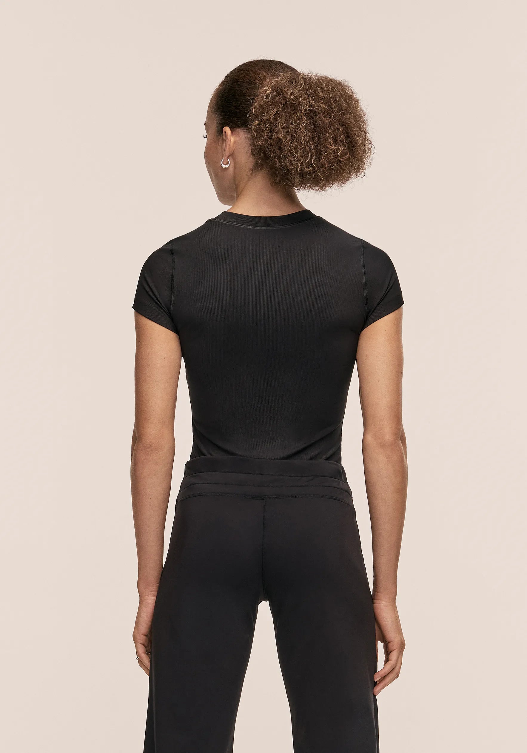 Defined Rib Tee - Black