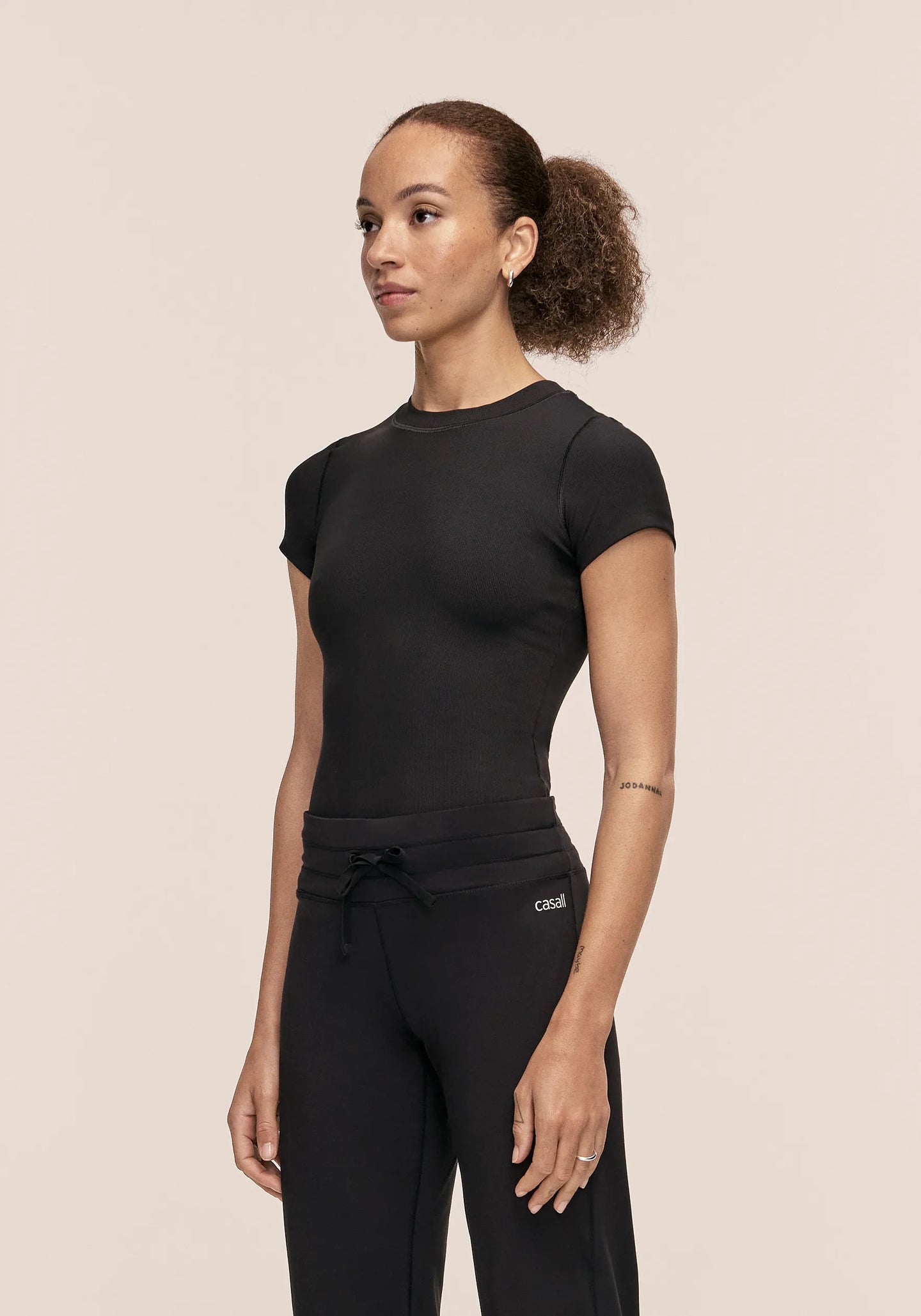 Defined Rib Tee - Black